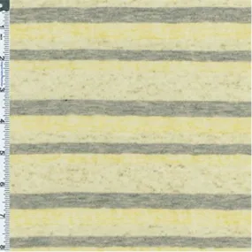 1 1/8 YD PC-Yellow/Gray Jersey Knit Fabric