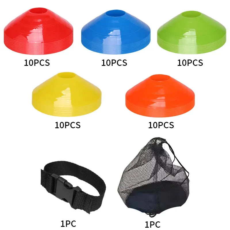 25PCS 50PCS High Quality Bodybuilding Agility Disc Cones Field Marker Football Training Disc Soccer Cones