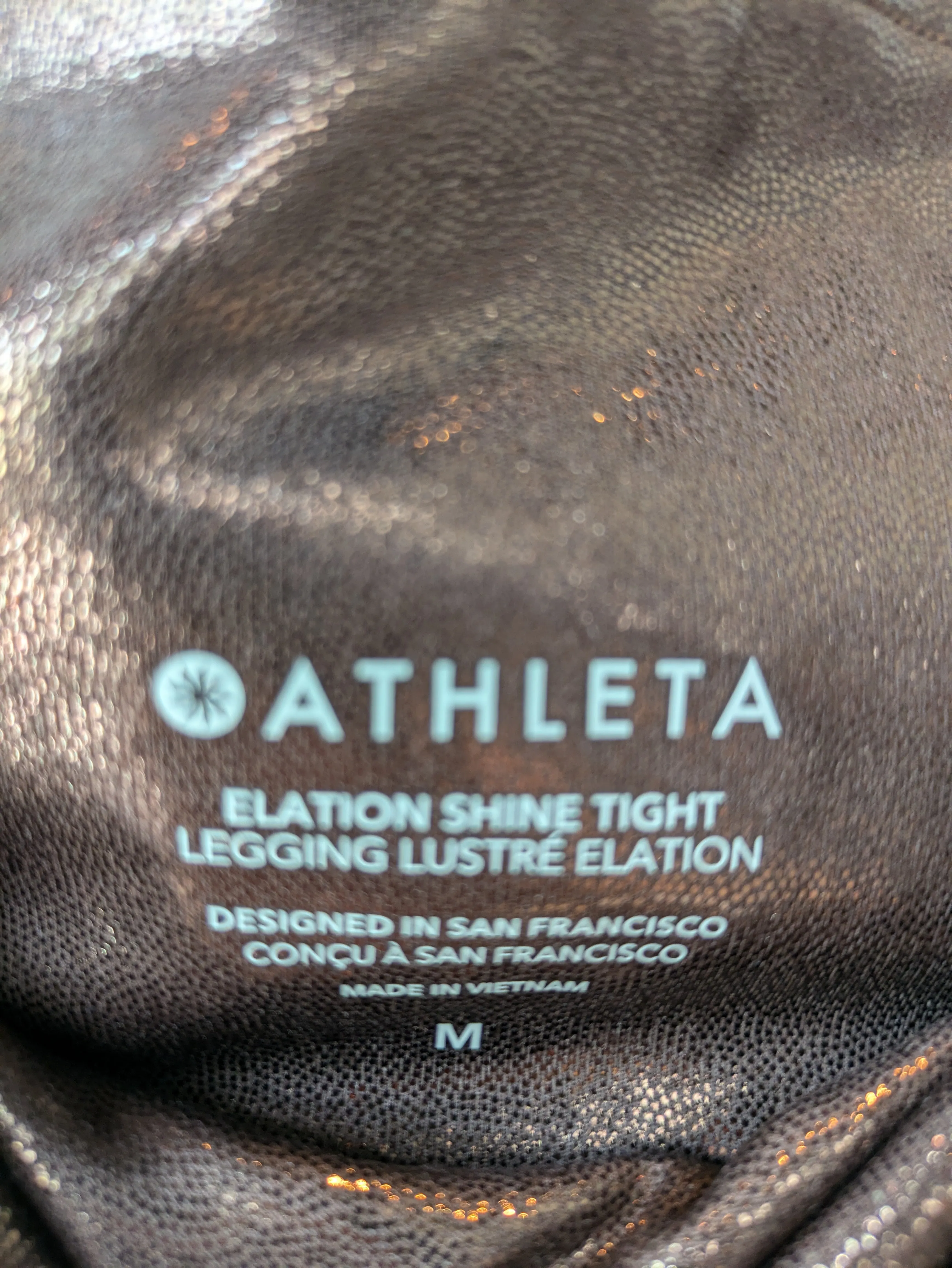 Athletic Leggings By Athleta In Brown, Size: 8