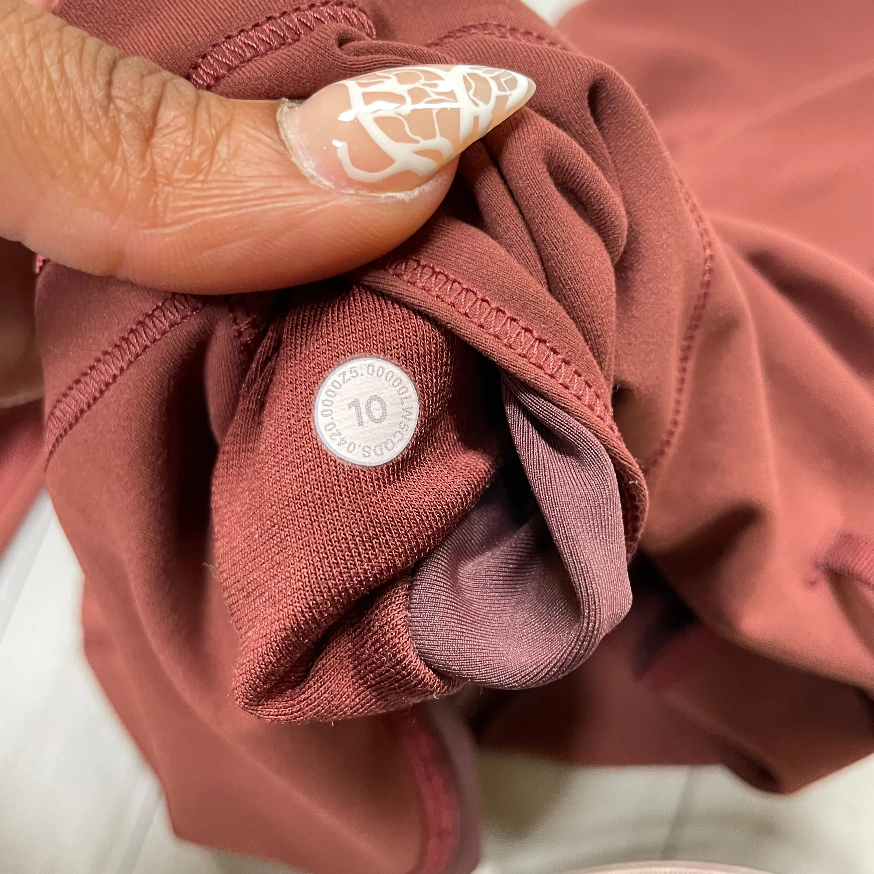Athletic Leggings By Lululemon In Red, Size: 10
