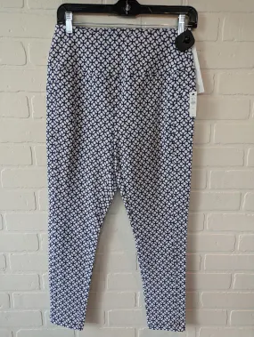 Athletic Leggings By Talbots In Blue & White, Size: 8petite