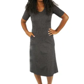 Binary Codes Midi Dress (No Waist Seam)