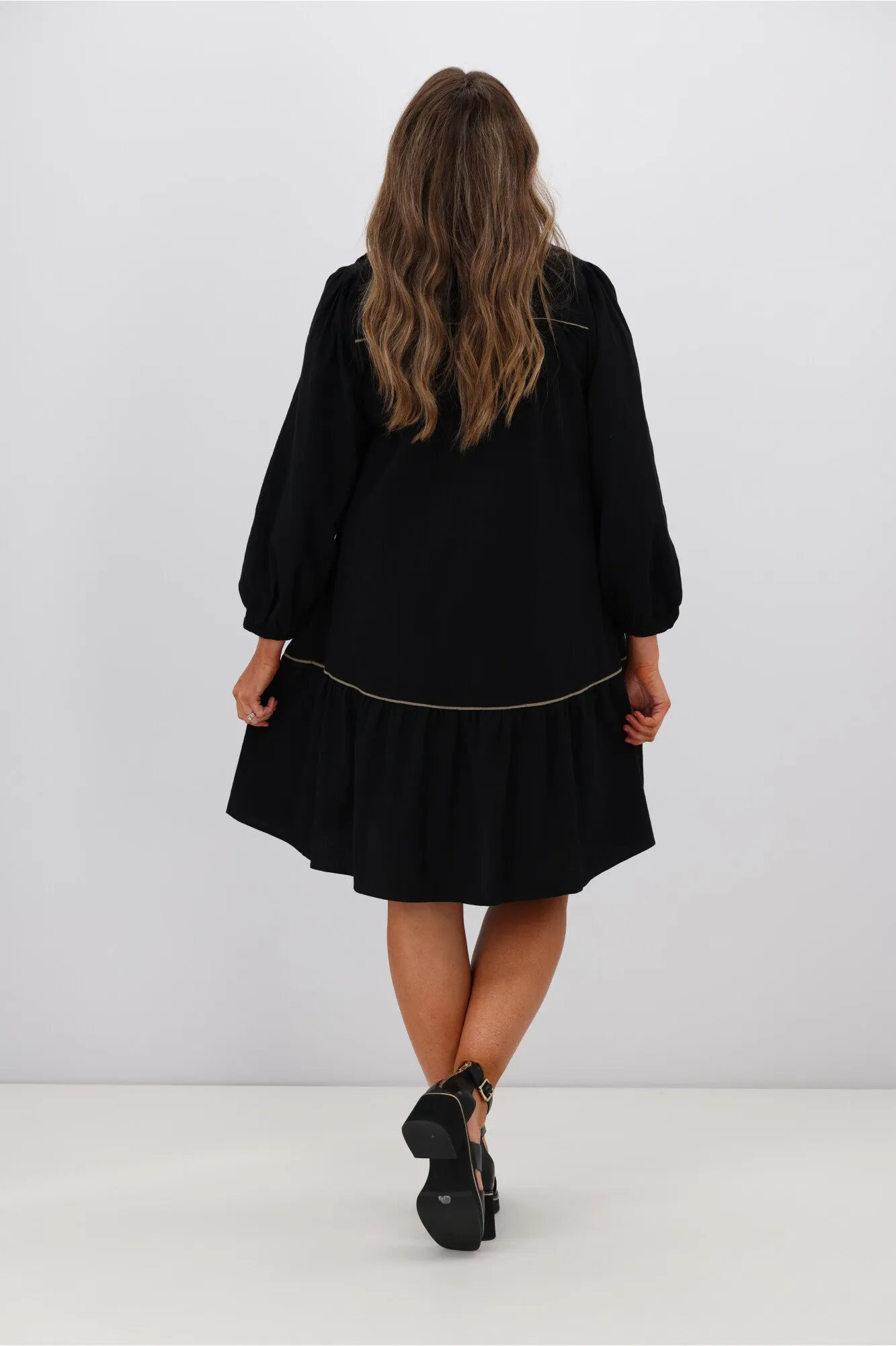 Boho Australia Reeves Dress Black Ash
