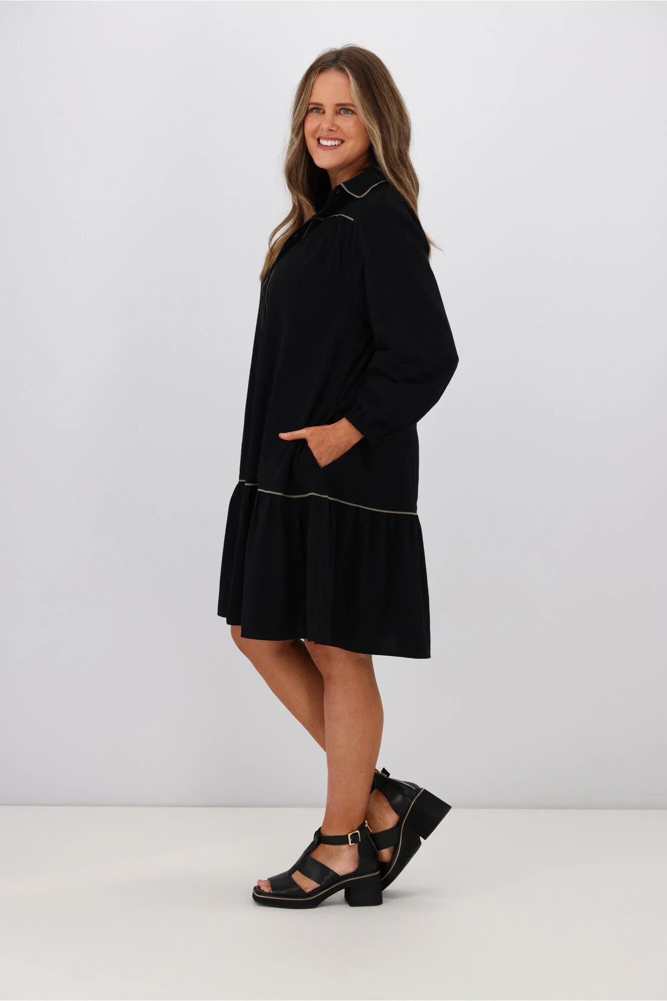 Boho Australia Reeves Dress Black Ash