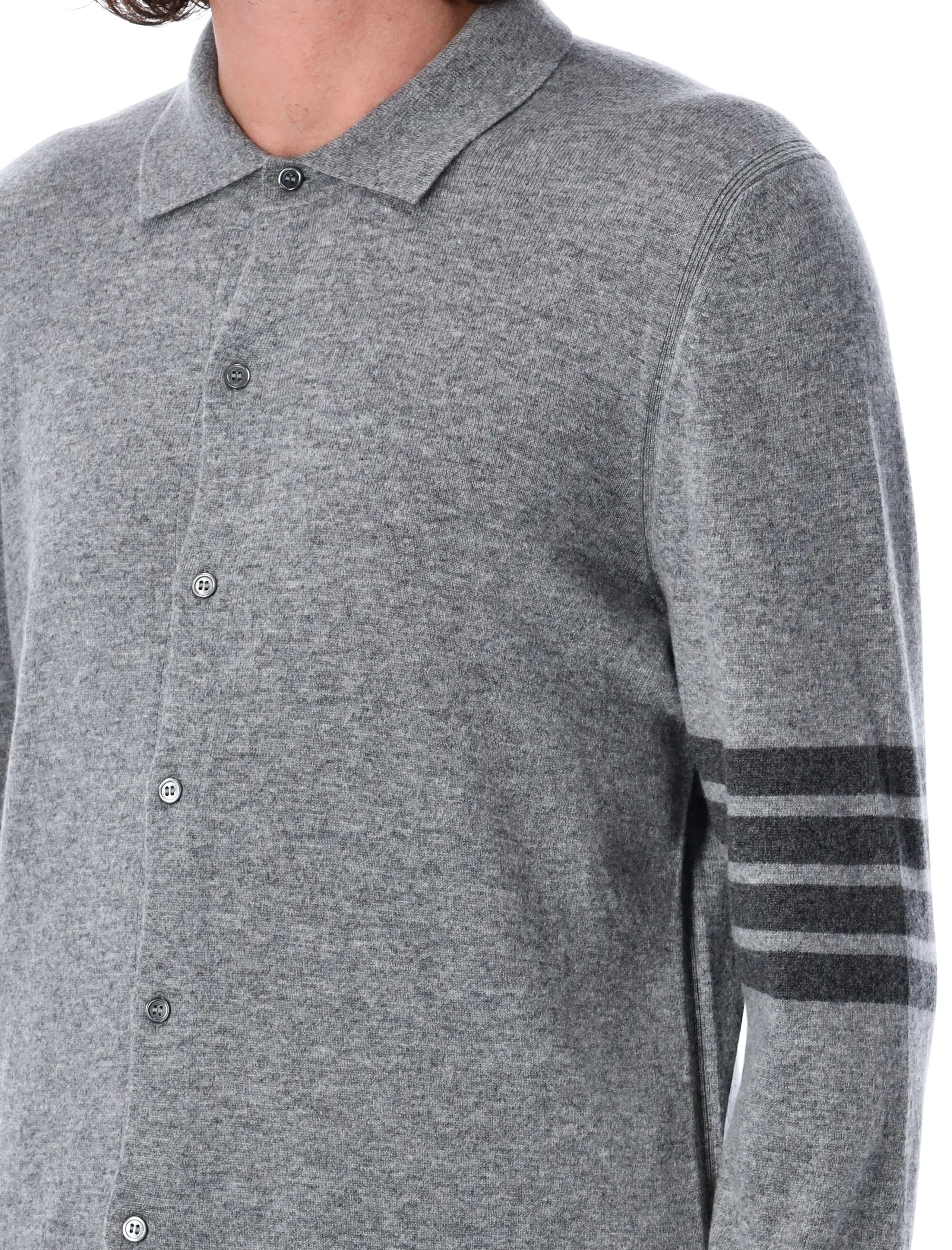 CASHMERE JERSEY STITCH 4-BAR SHIRT