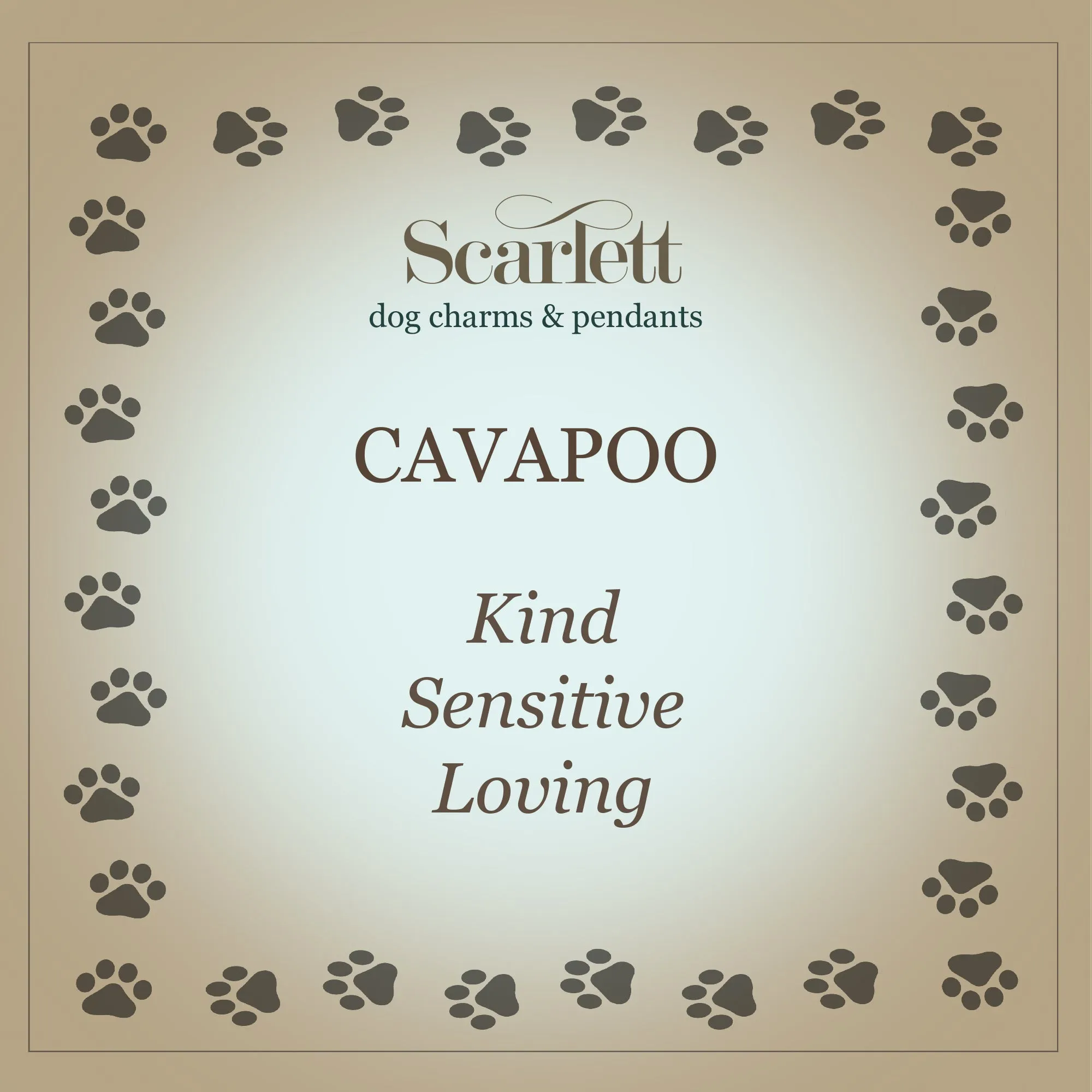 Cavapoo Personalised Silver Dog Tag Necklace