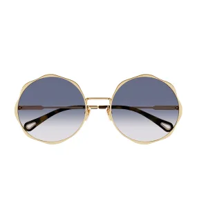 Chloe Women's Blue Round Sunglass