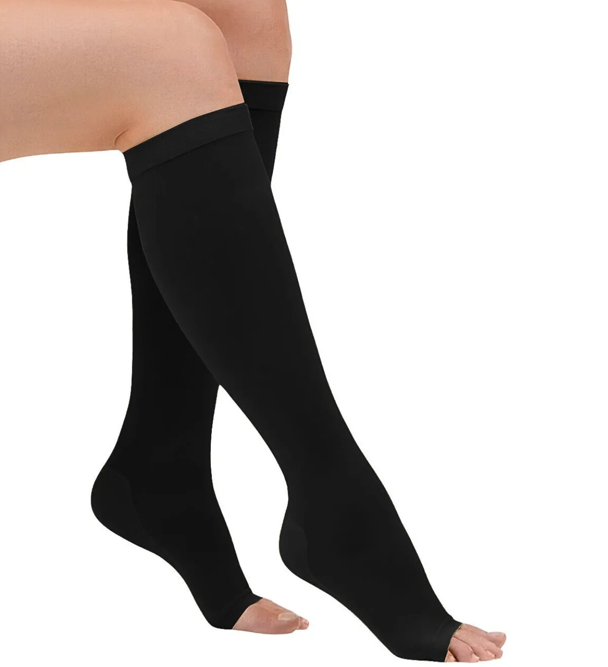 Classic Compression Open Toe Knee-High Socks