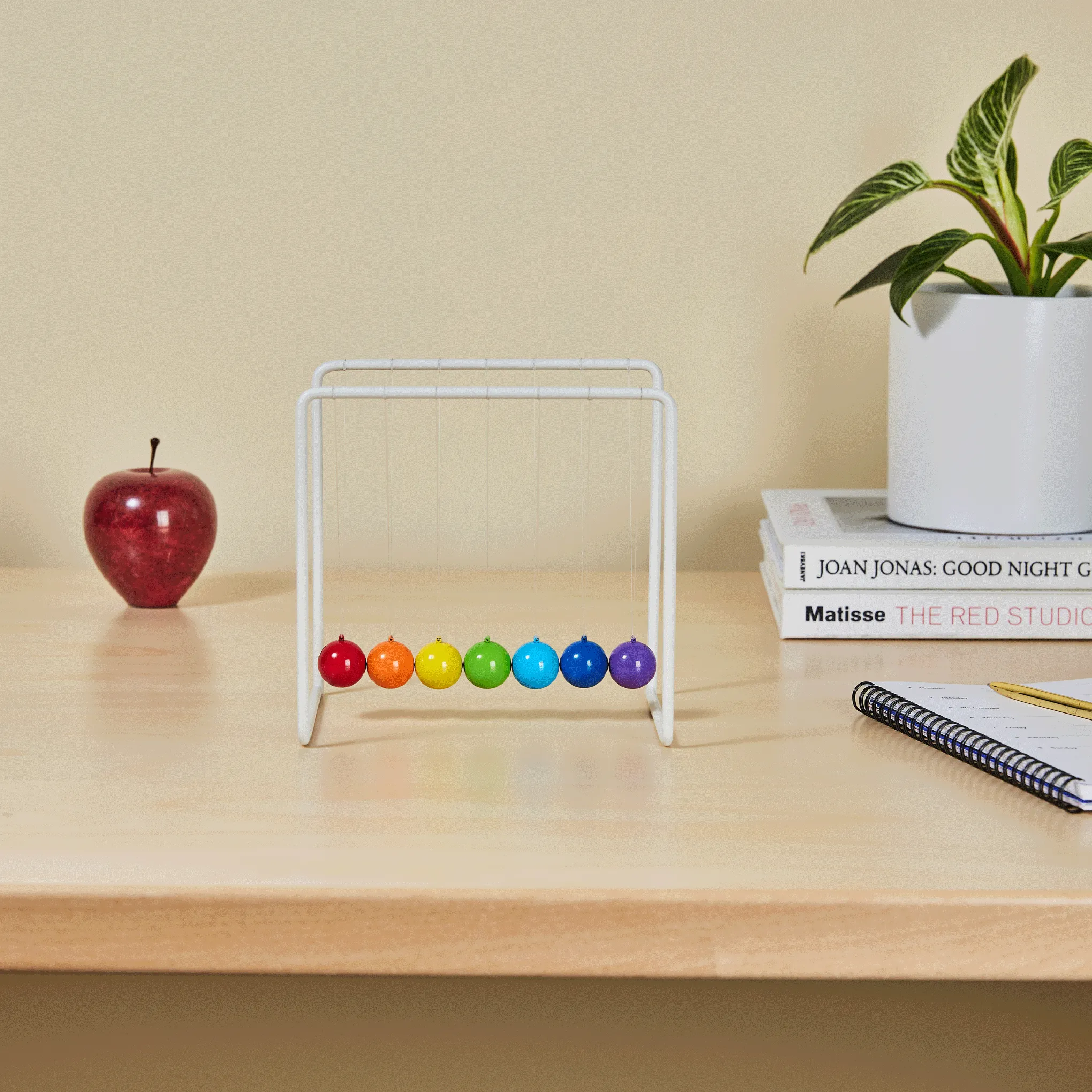 Colorful Newton’s Cradle Desktop Toy