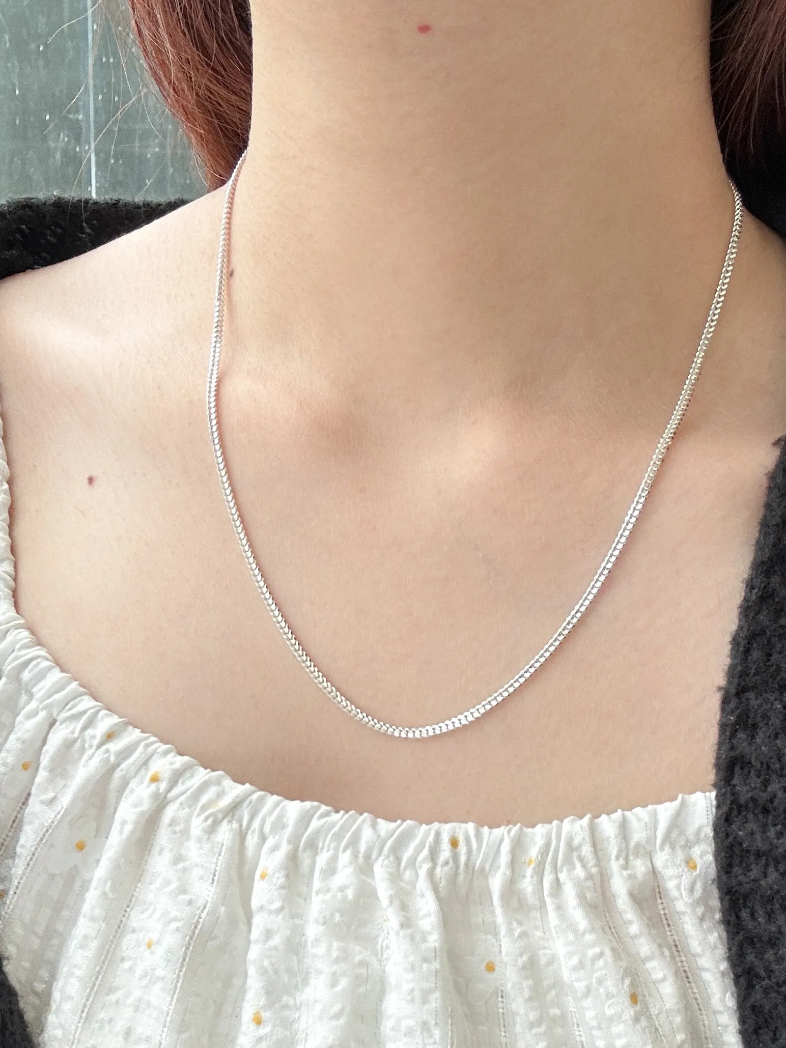 Curb Chain Necklace 925 Silver