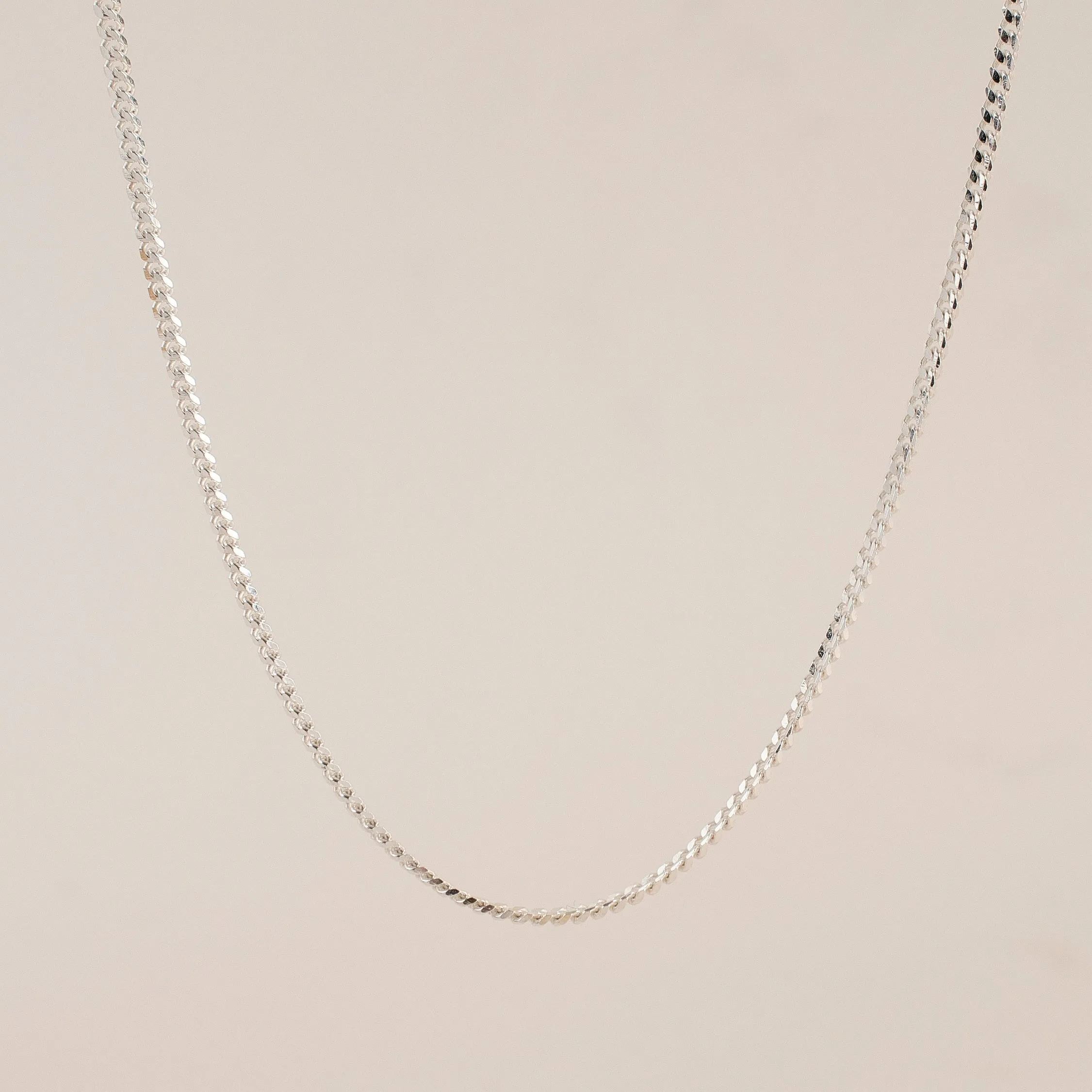 Curb Chain Necklace 925 Silver