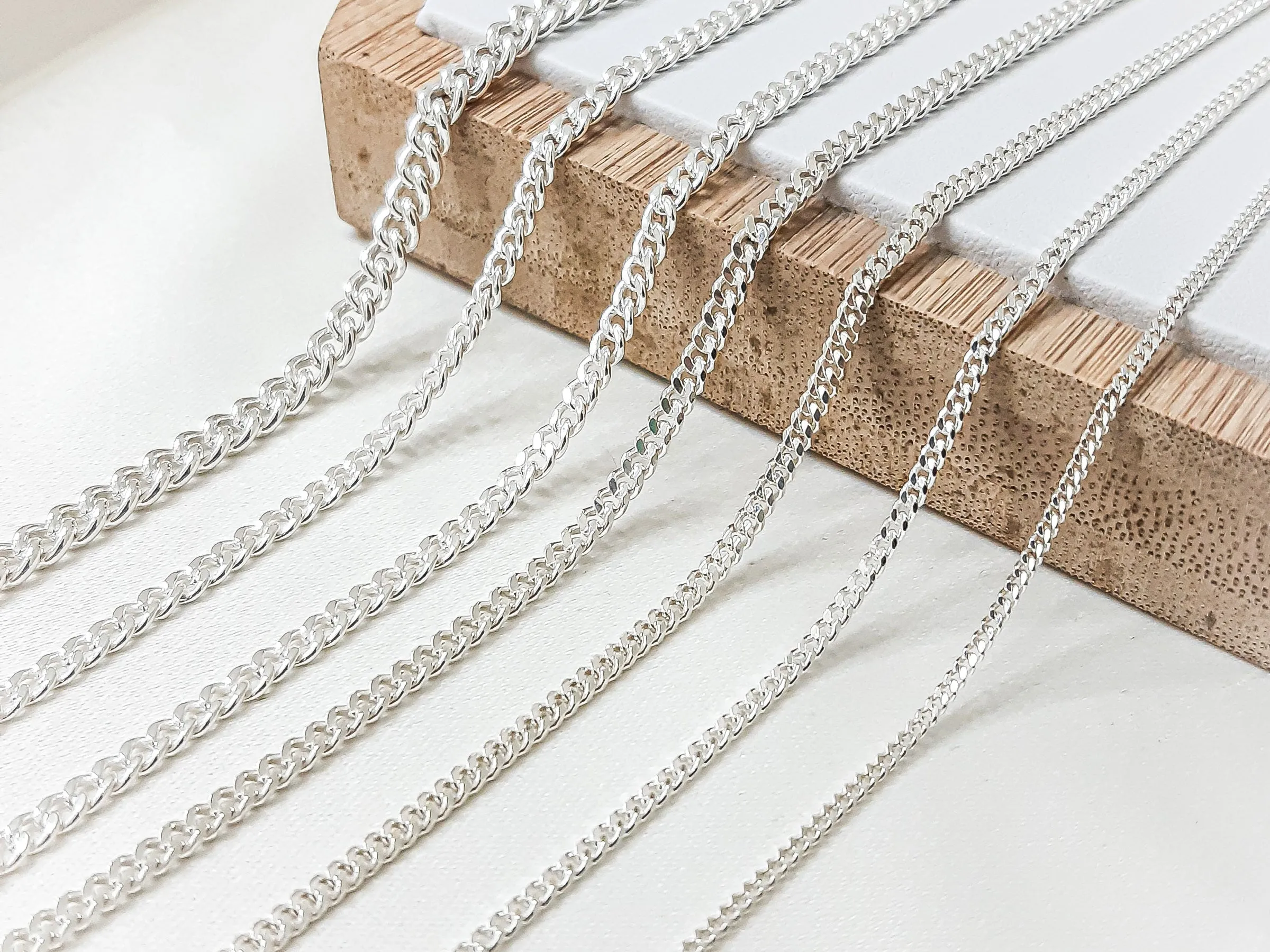 Curb Chain Necklace 925 Silver