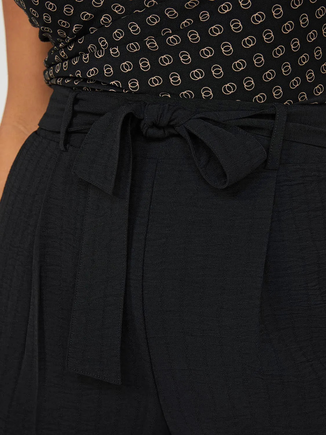 Dobby Stripe Straight-Leg Long Length Pants
