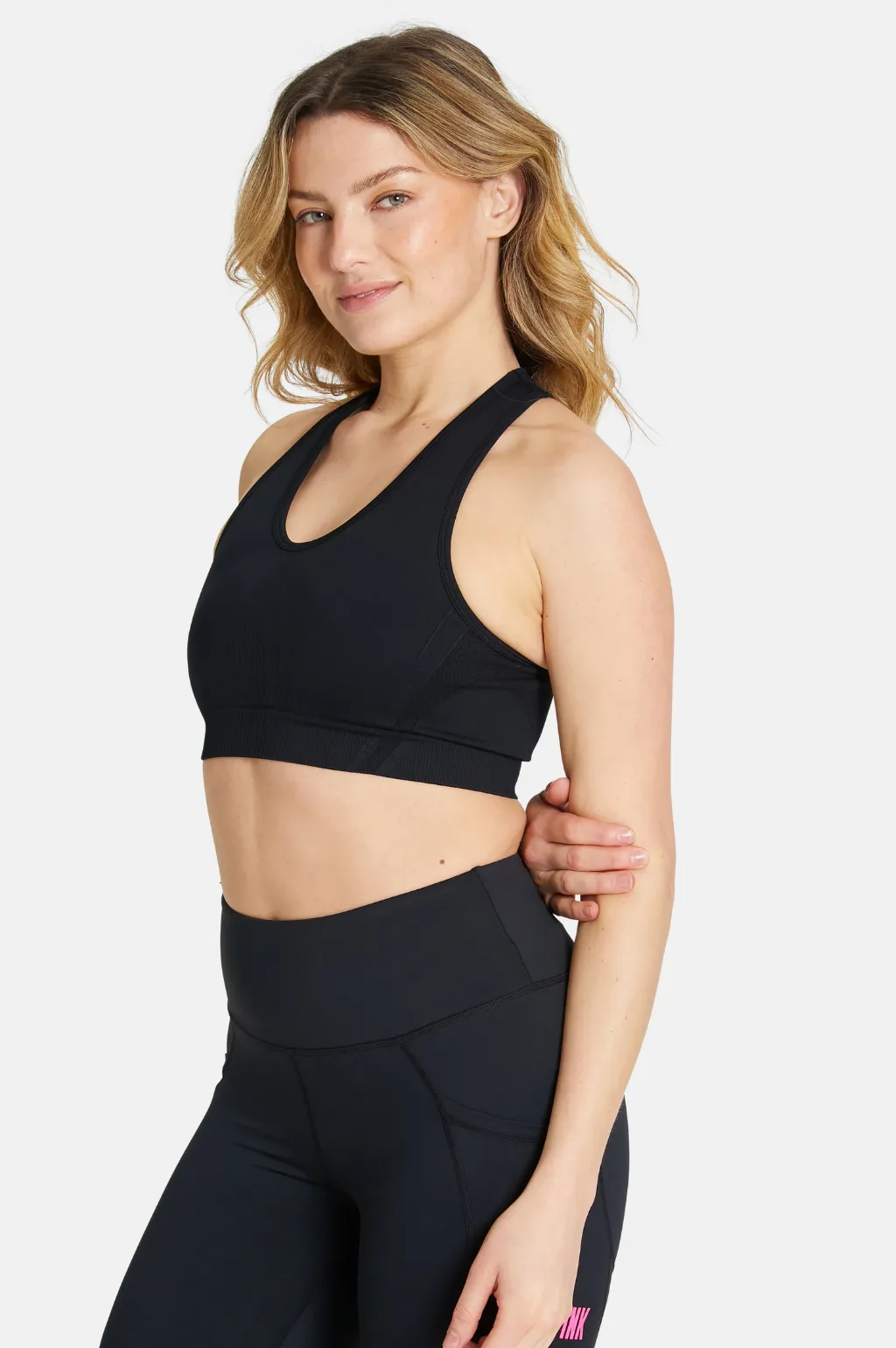 FitPink Seamless Sports Bra in Black
