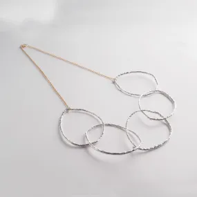 Five branch hoops - sparkling necklace - silver 925