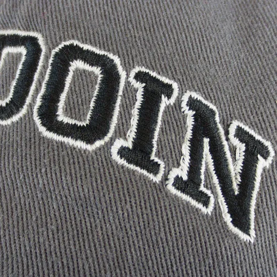 Gray Hat with Arched Bowdoin and Paw on Back