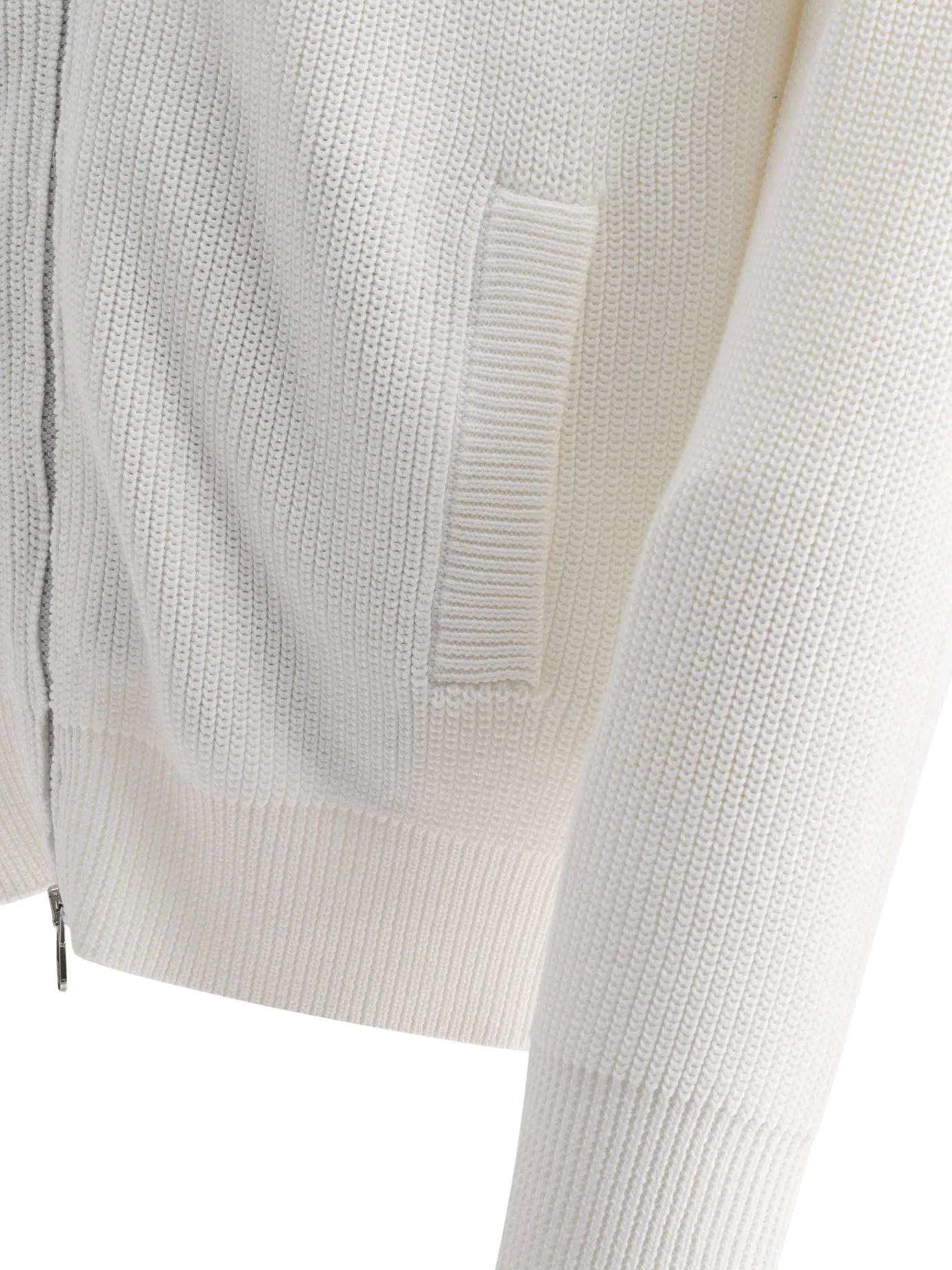 HALF ENGLISH RIB TURTLENECK CARDIGAN WITH ZIPPER