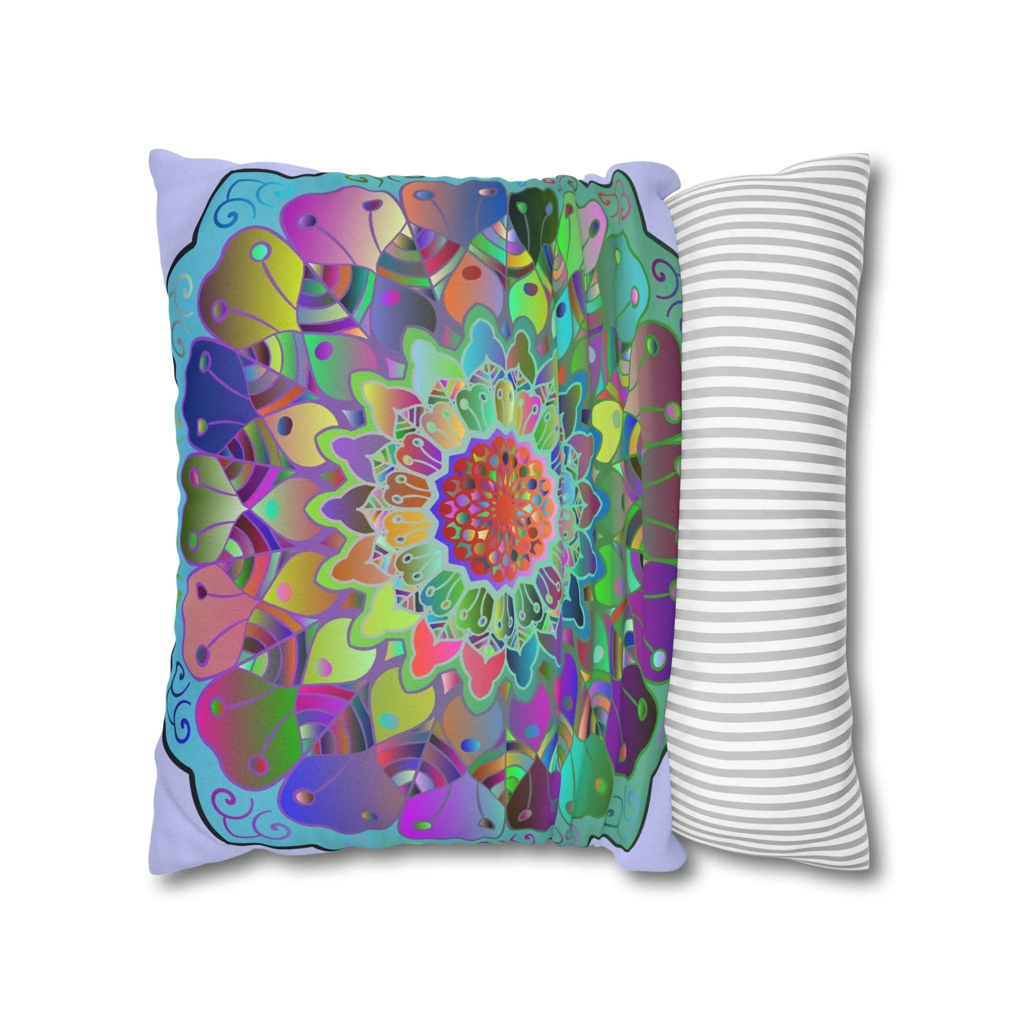 Hand-drawn Mandala Art Pillowcase - Pale Lavender