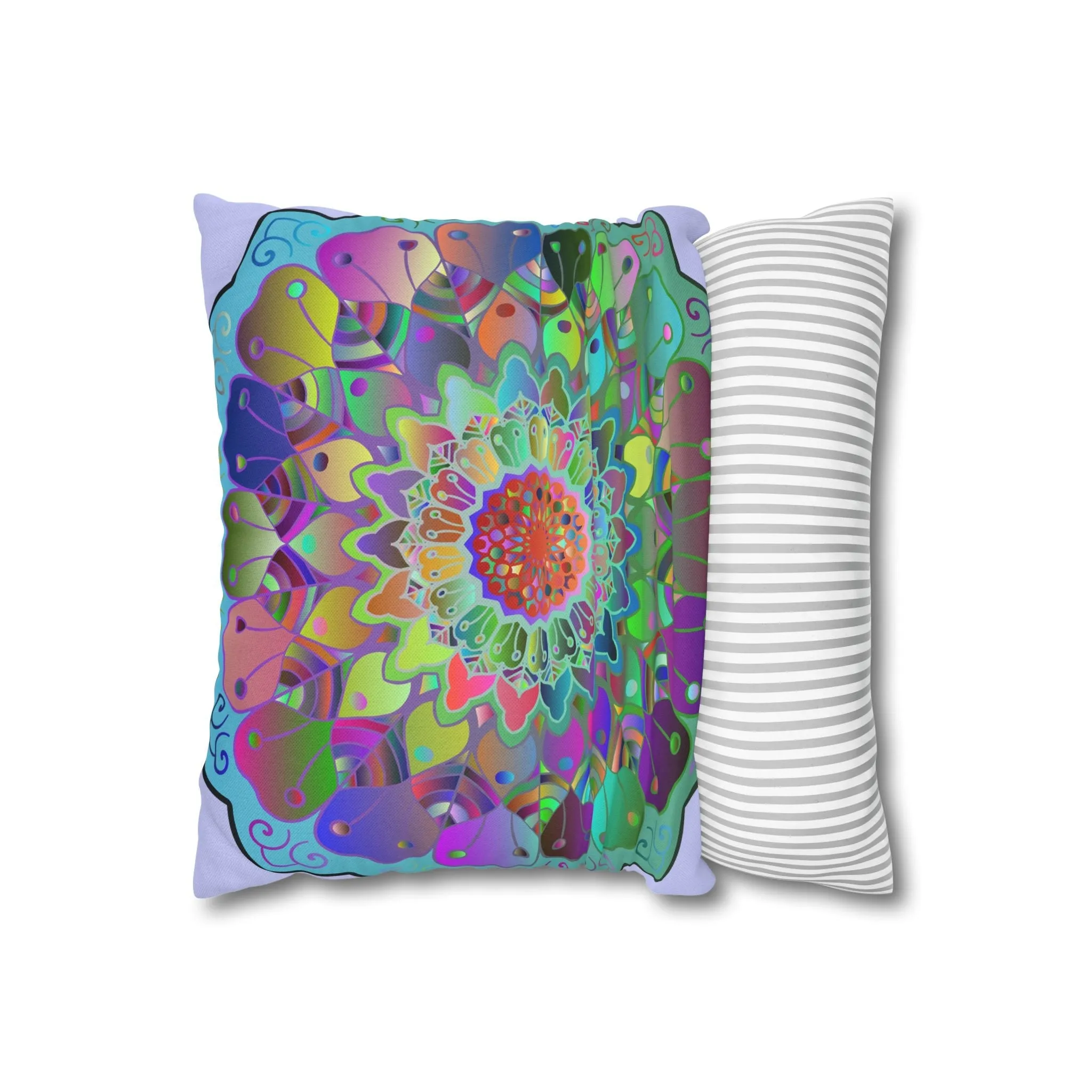 Hand-drawn Mandala Art Pillowcase - Pale Lavender