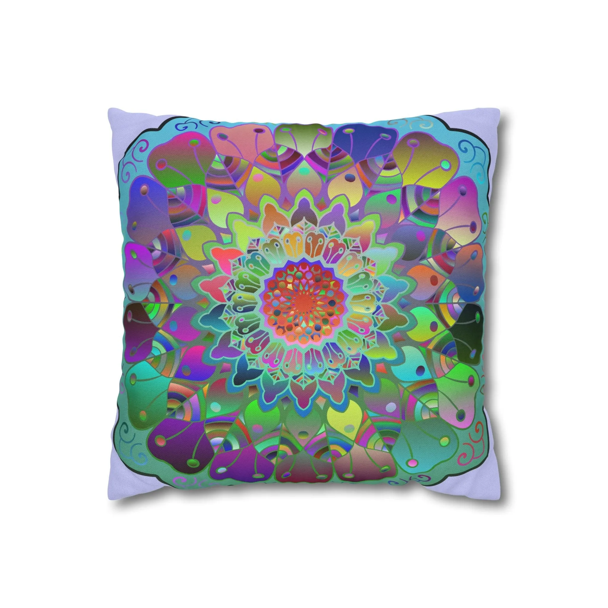 Hand-drawn Mandala Art Pillowcase - Pale Lavender