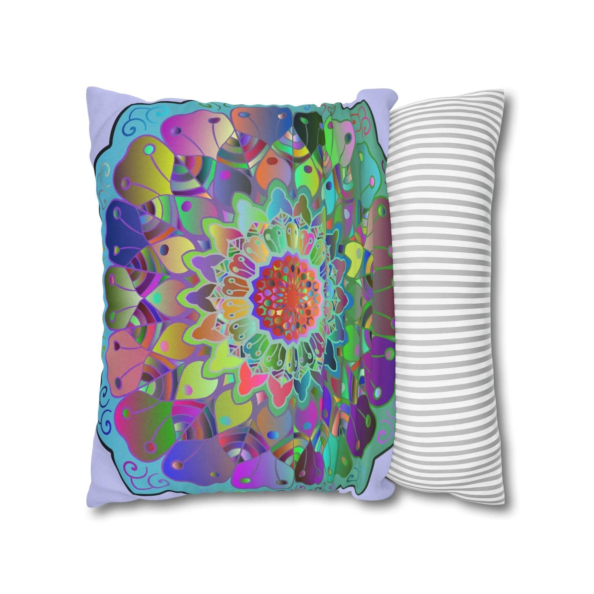 Hand-drawn Mandala Art Pillowcase - Pale Lavender