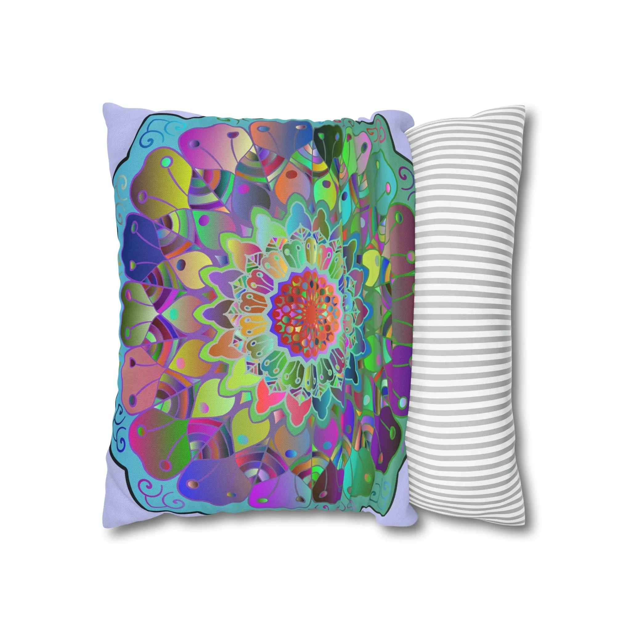 Hand-drawn Mandala Art Pillowcase - Pale Lavender