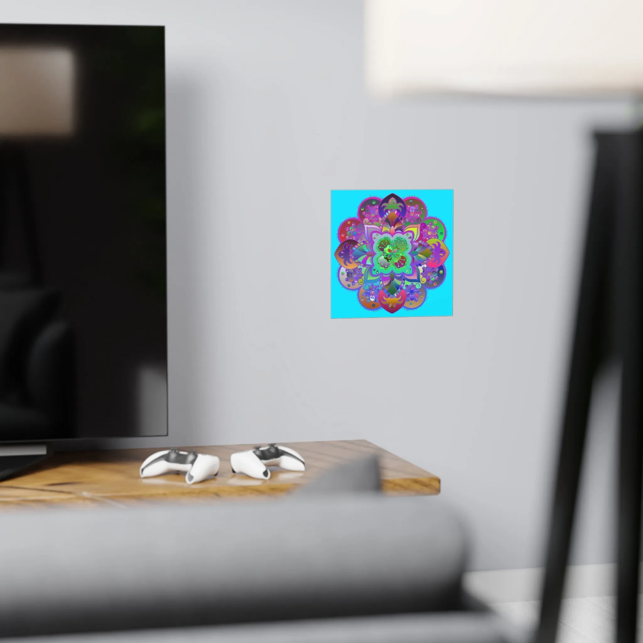 Hand-Drawn Mandala Art Poster - Square Matte Paper