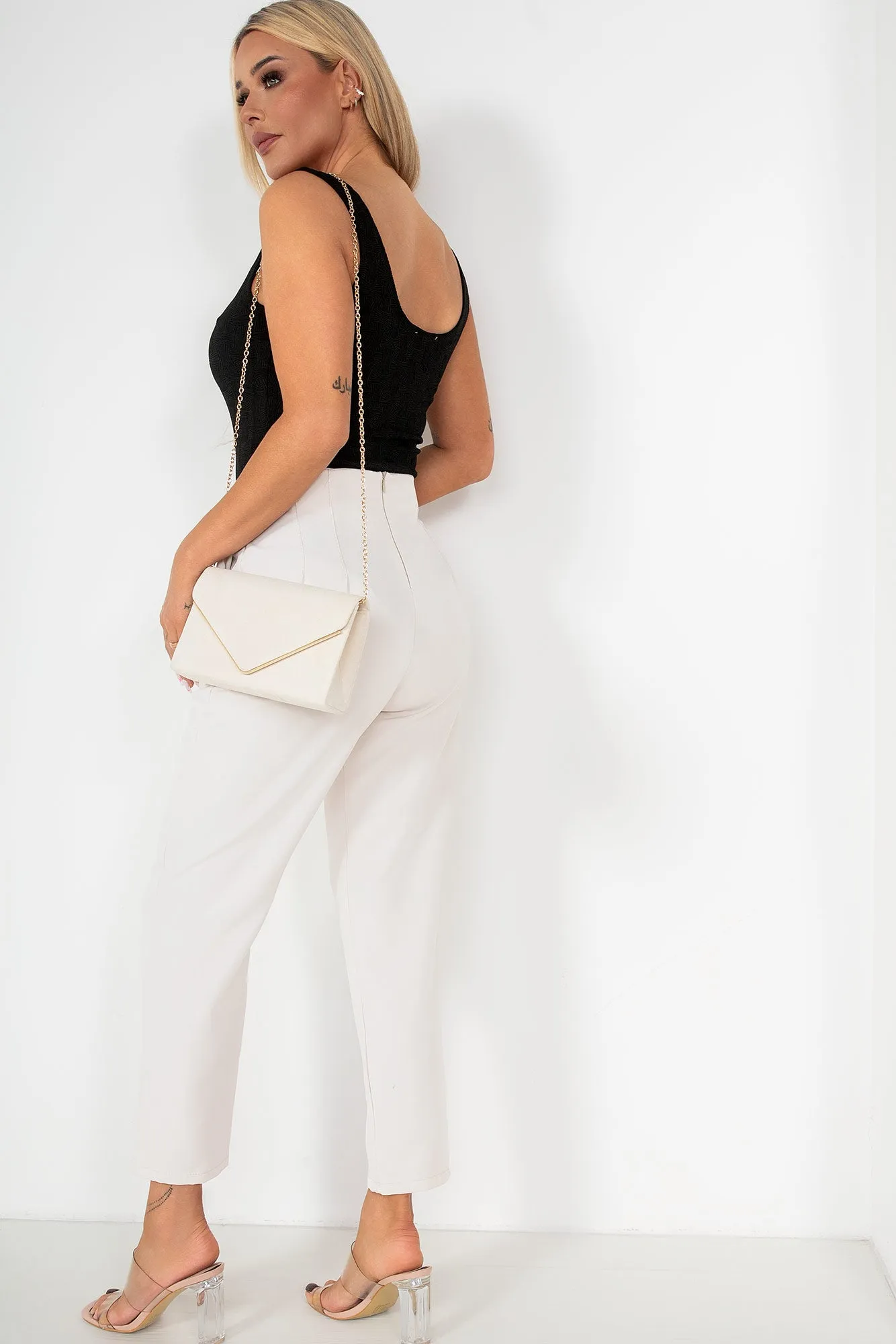 Harlan Black Textured Bodysuit