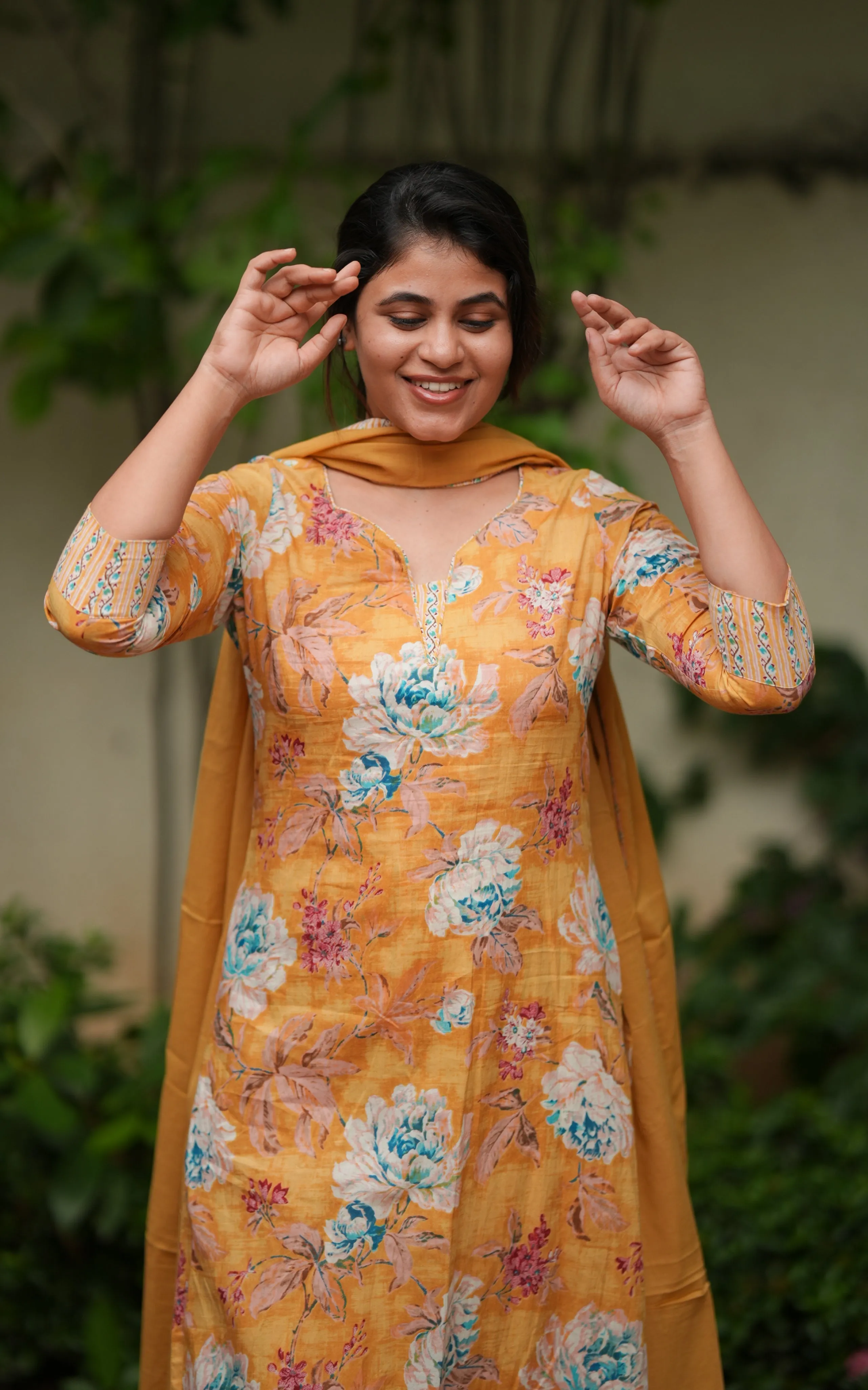Hasini Mustard (Kurti Pant Dupatta)