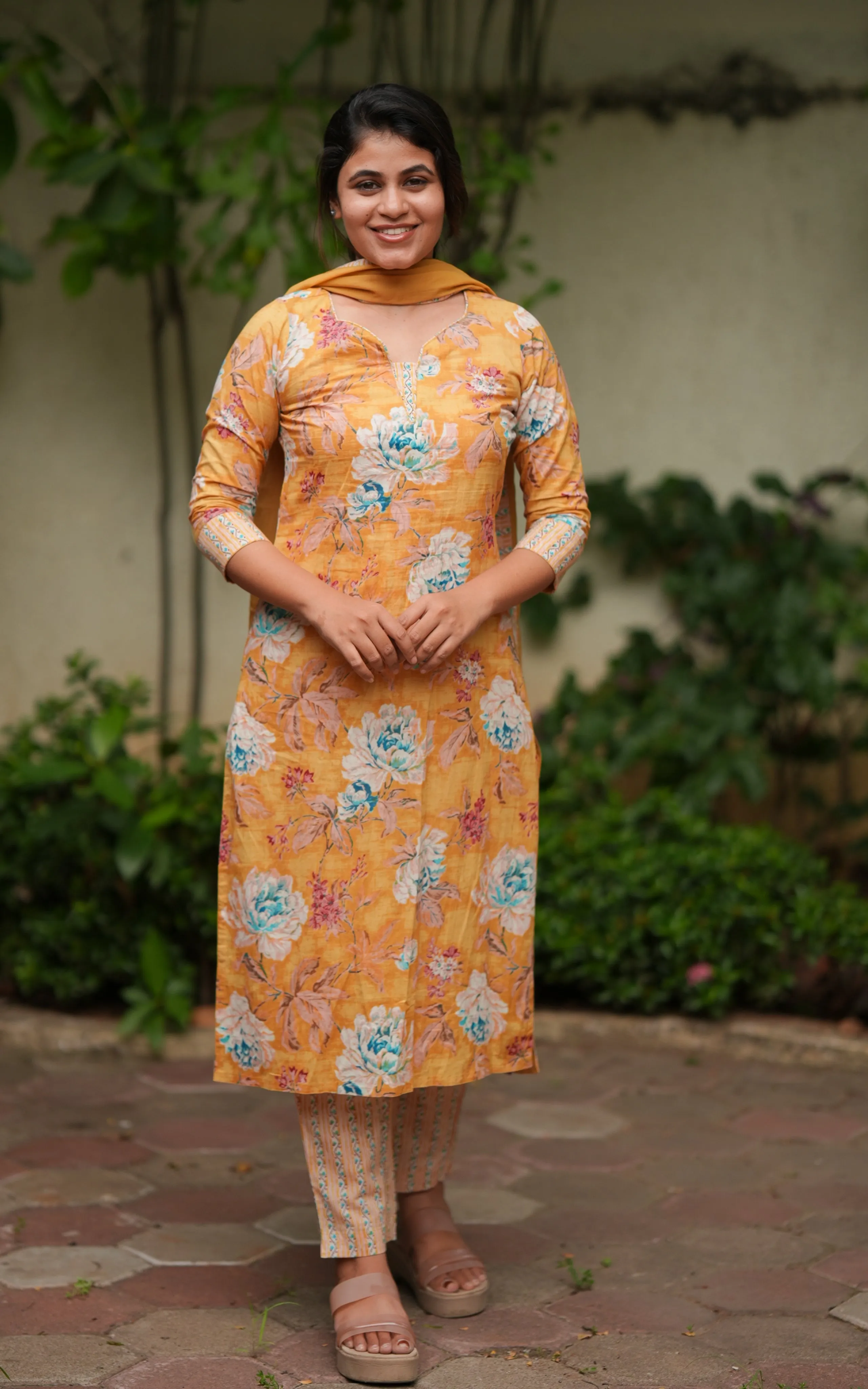 Hasini Mustard (Kurti Pant Dupatta)