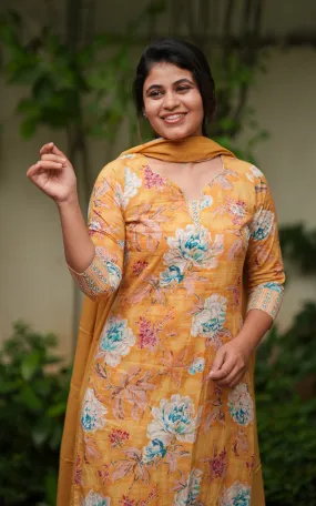 Hasini Mustard (Kurti Pant Dupatta)