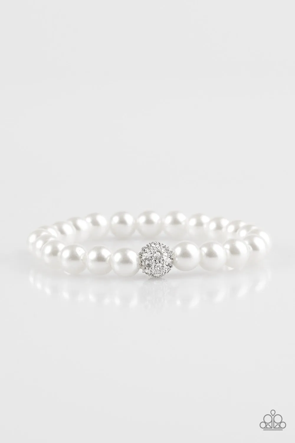 Im Here For The Bride - White Paparazzi Bracelet