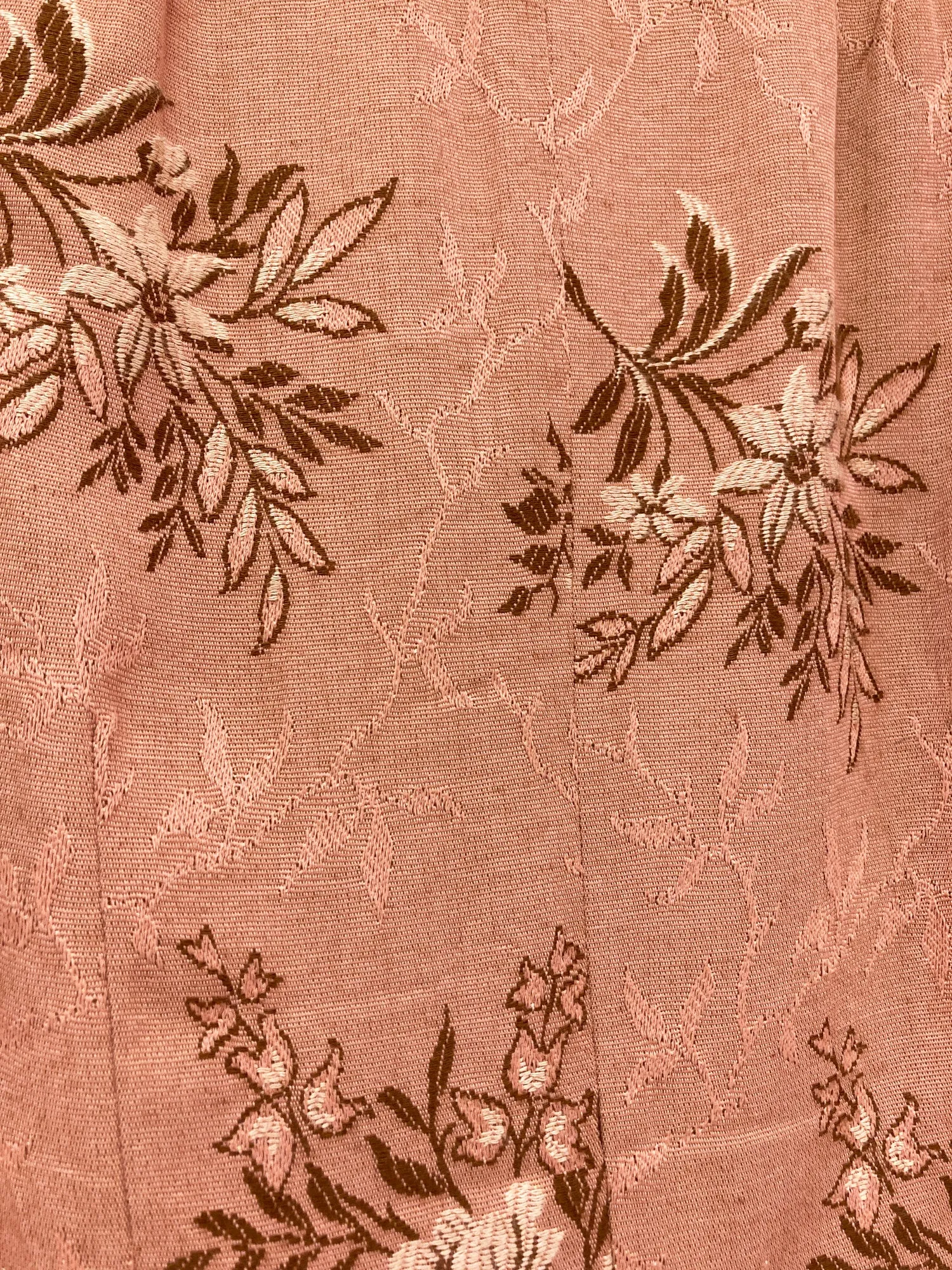 Junya Watanabe Comme des Garcons SS1993 dusty pink rayon floral jacquard vest