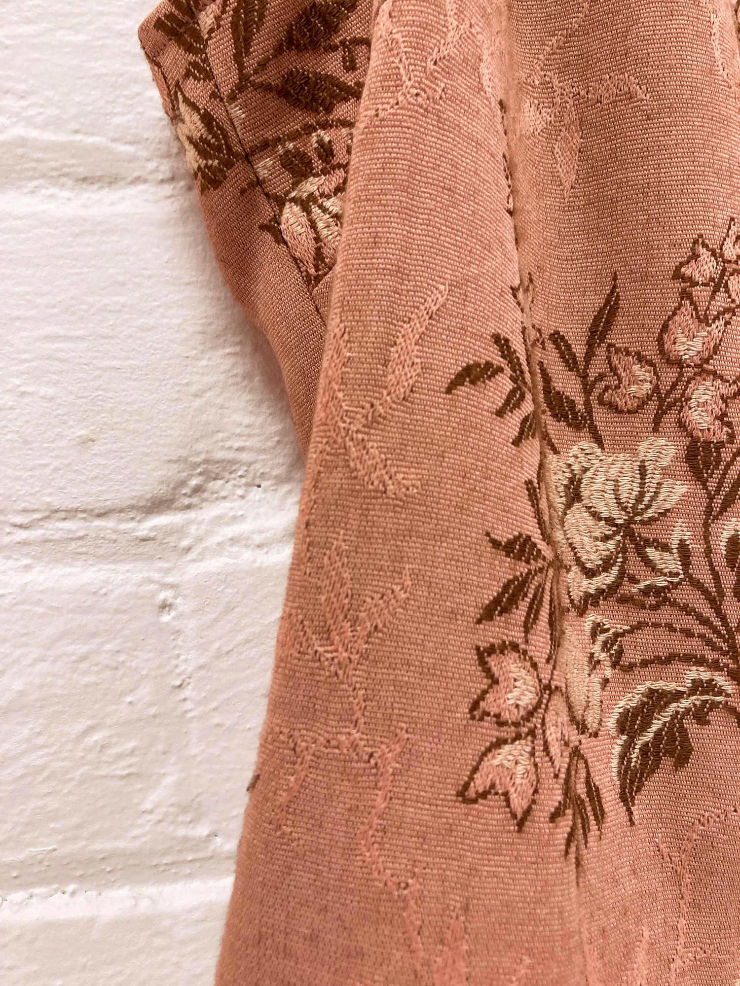 Junya Watanabe Comme des Garcons SS1993 dusty pink rayon floral jacquard vest