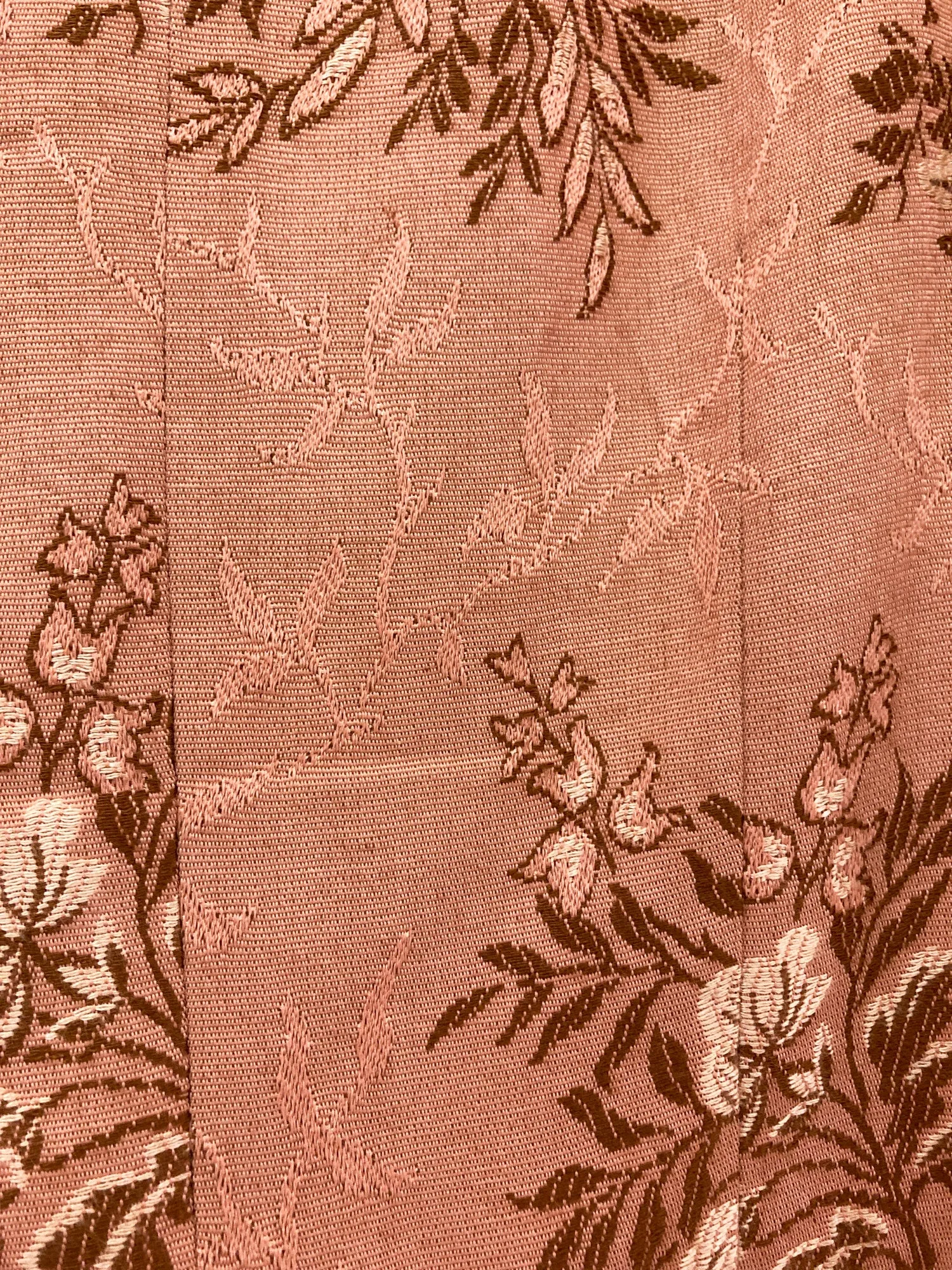 Junya Watanabe Comme des Garcons SS1993 dusty pink rayon floral jacquard vest