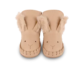Kapi Exclusive Booties | Fluffy Bunny | Light Rust Leather