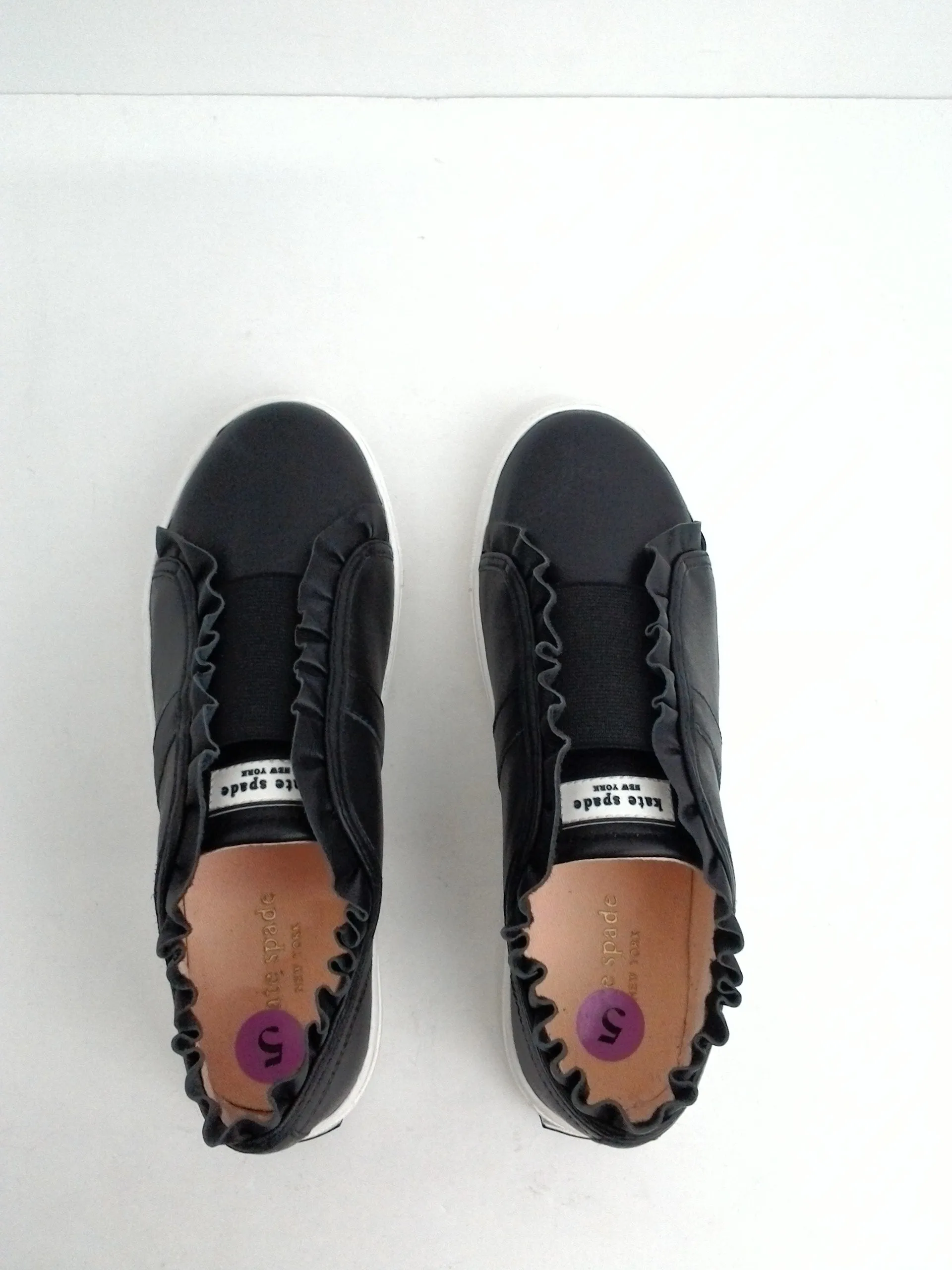 Kate Spade Women's Lance Black Leather Sneakers Size 5 M