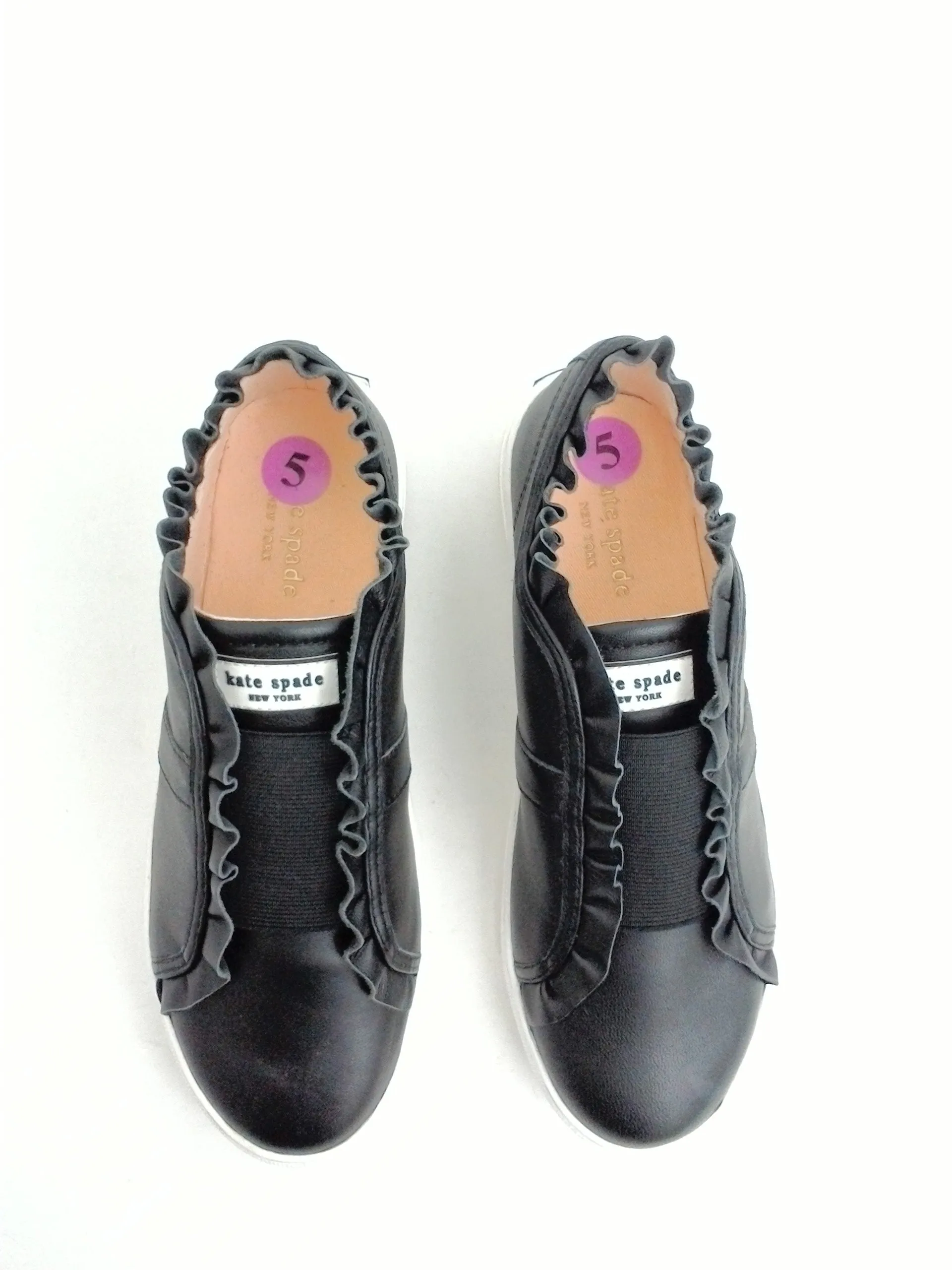 Kate Spade Women's Lance Black Leather Sneakers Size 5 M