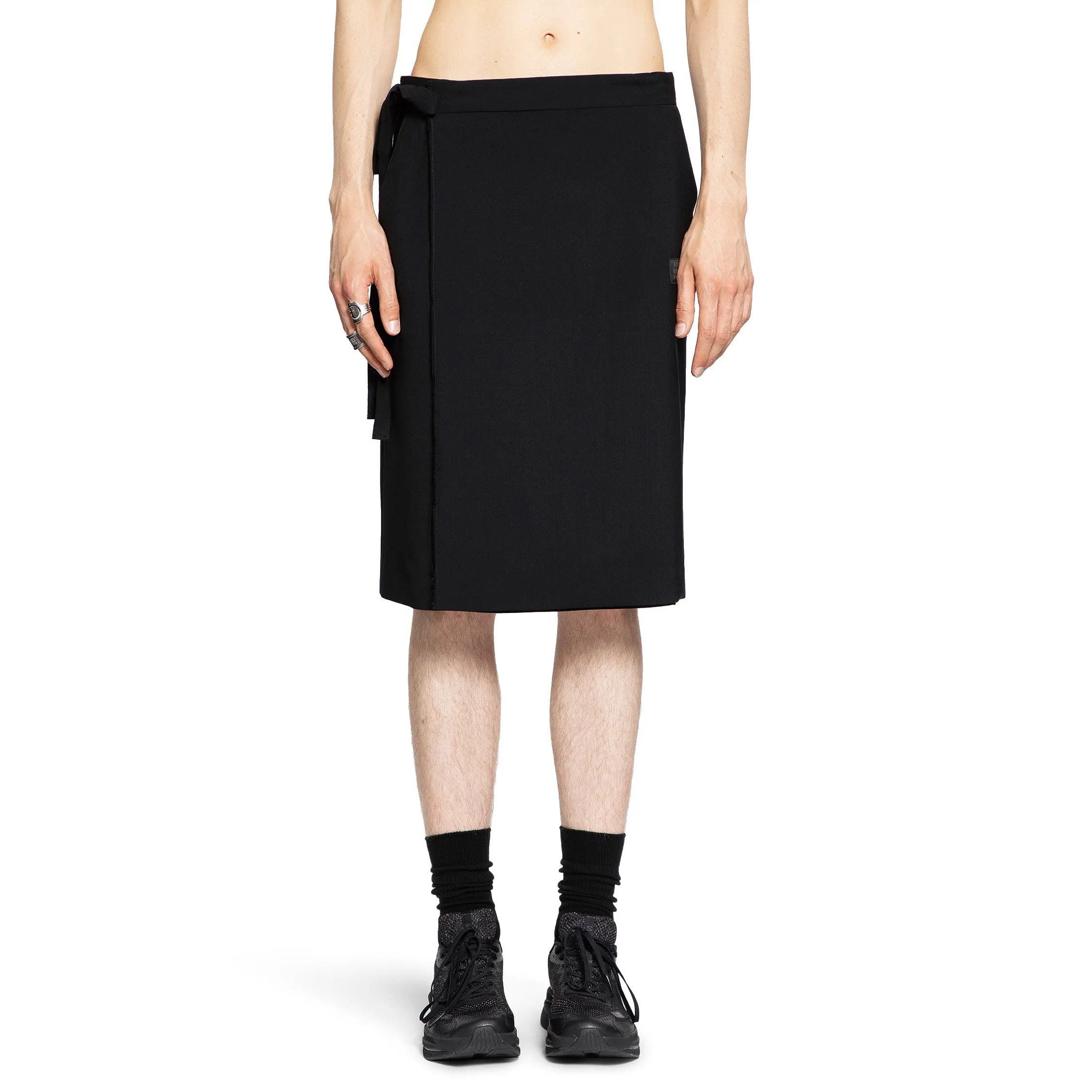 MM6 MAISON MARGIELA MAN BLACK SHORTS & SKIRTS