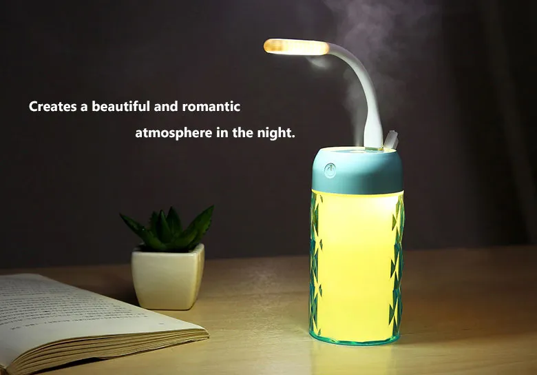 Multi Function Led Air Humidifier Aroma Diffuser Crystal Bottle w/USB Light&Fan - #ASSRY-70700