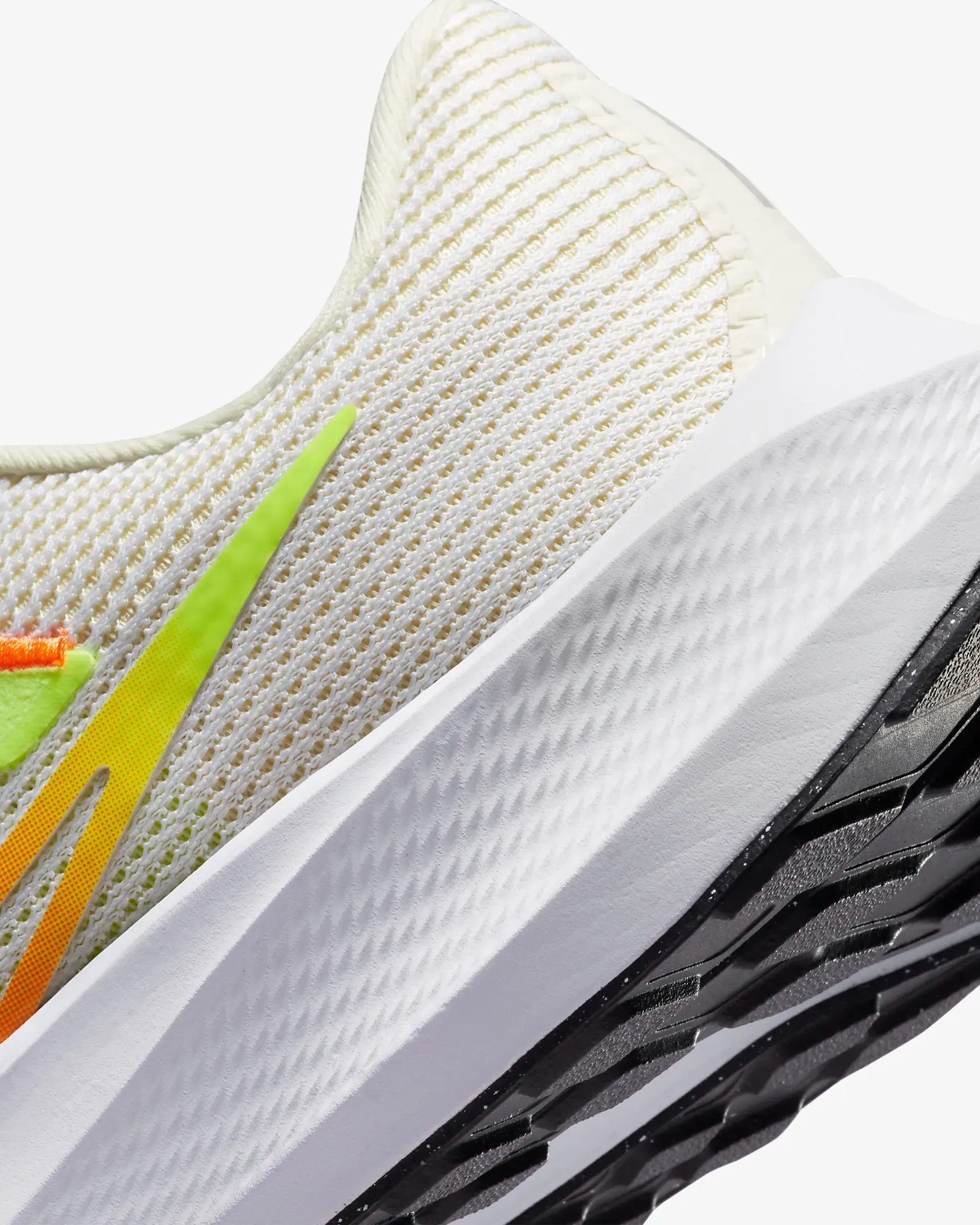 Nike Men's Pegasus 40 Shoes - White / Coconut Milk / Volt / Multi-Color