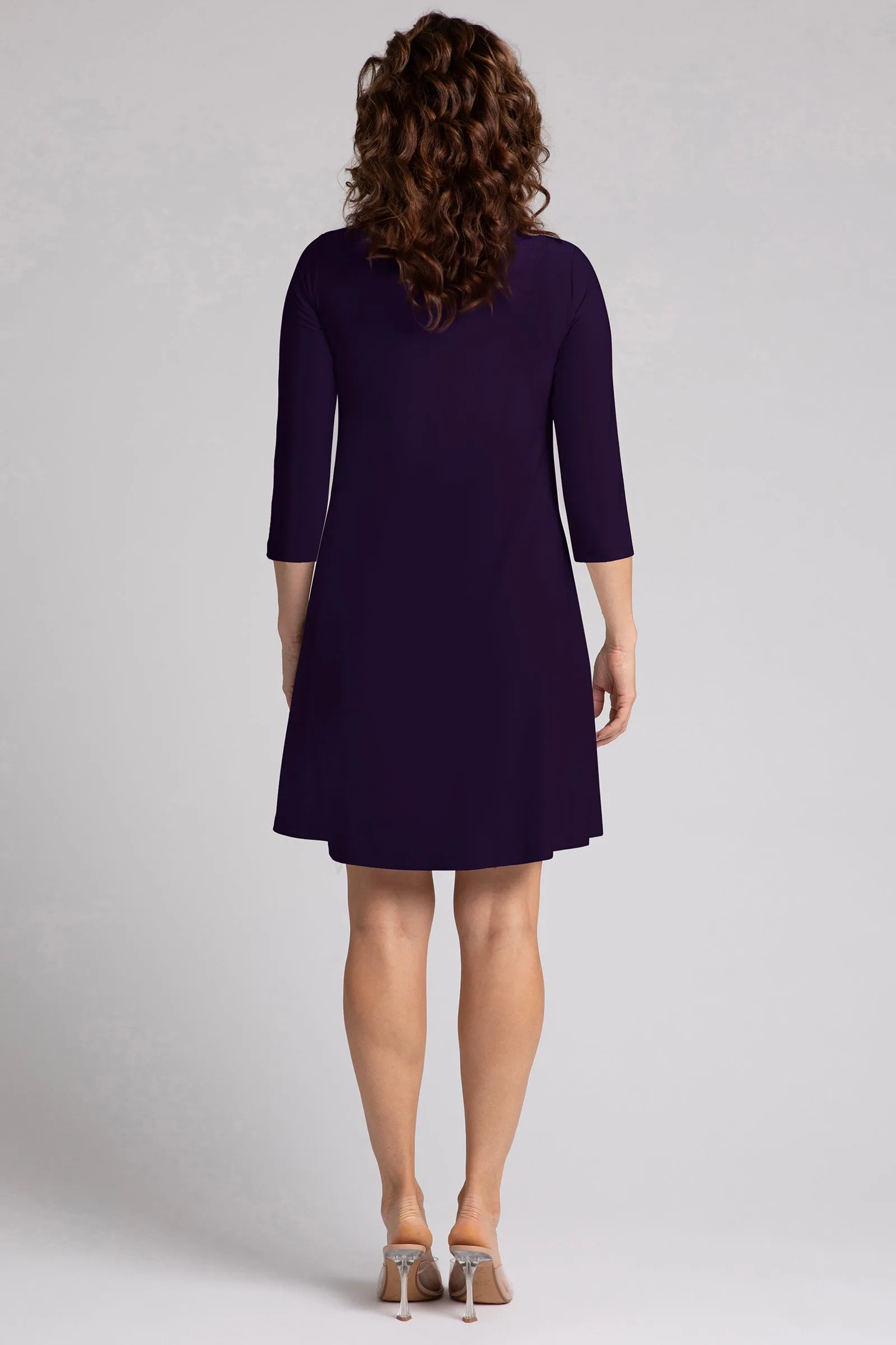Nu Trapeze Dress | Blackberry