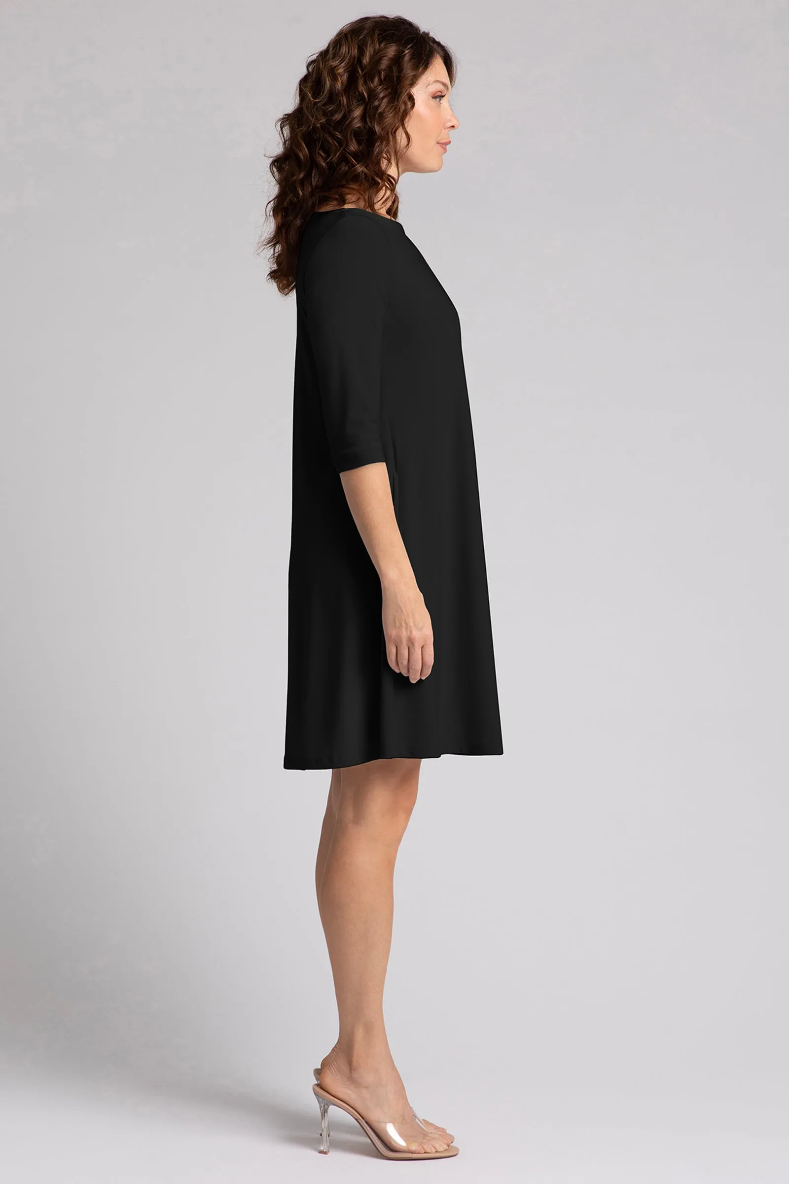 Nu Trapeze Dress Plus | Black