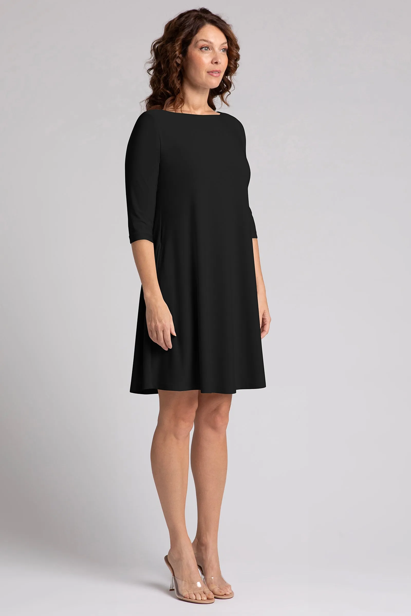 Nu Trapeze Dress Plus | Black