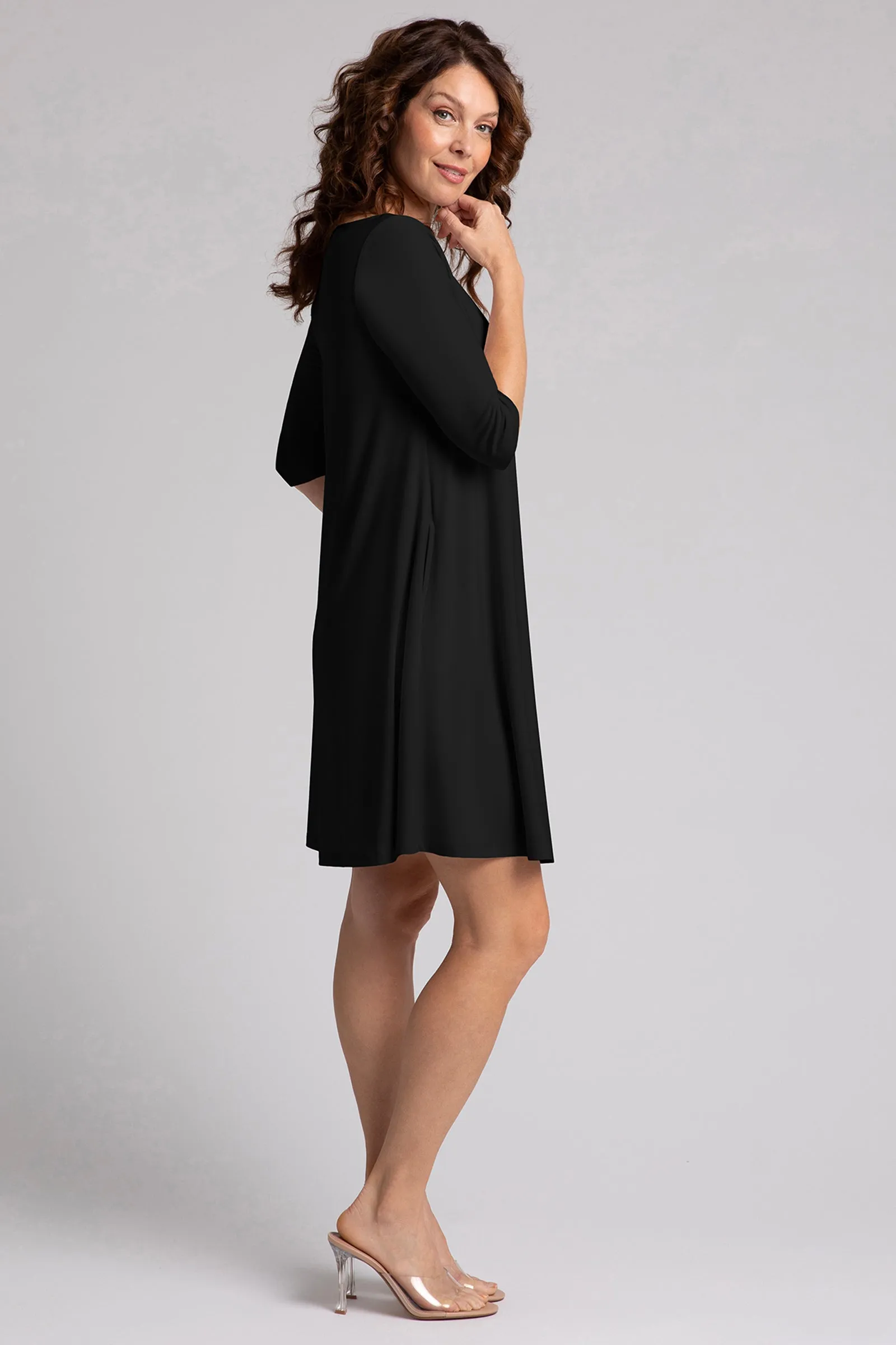Nu Trapeze Dress Plus | Black