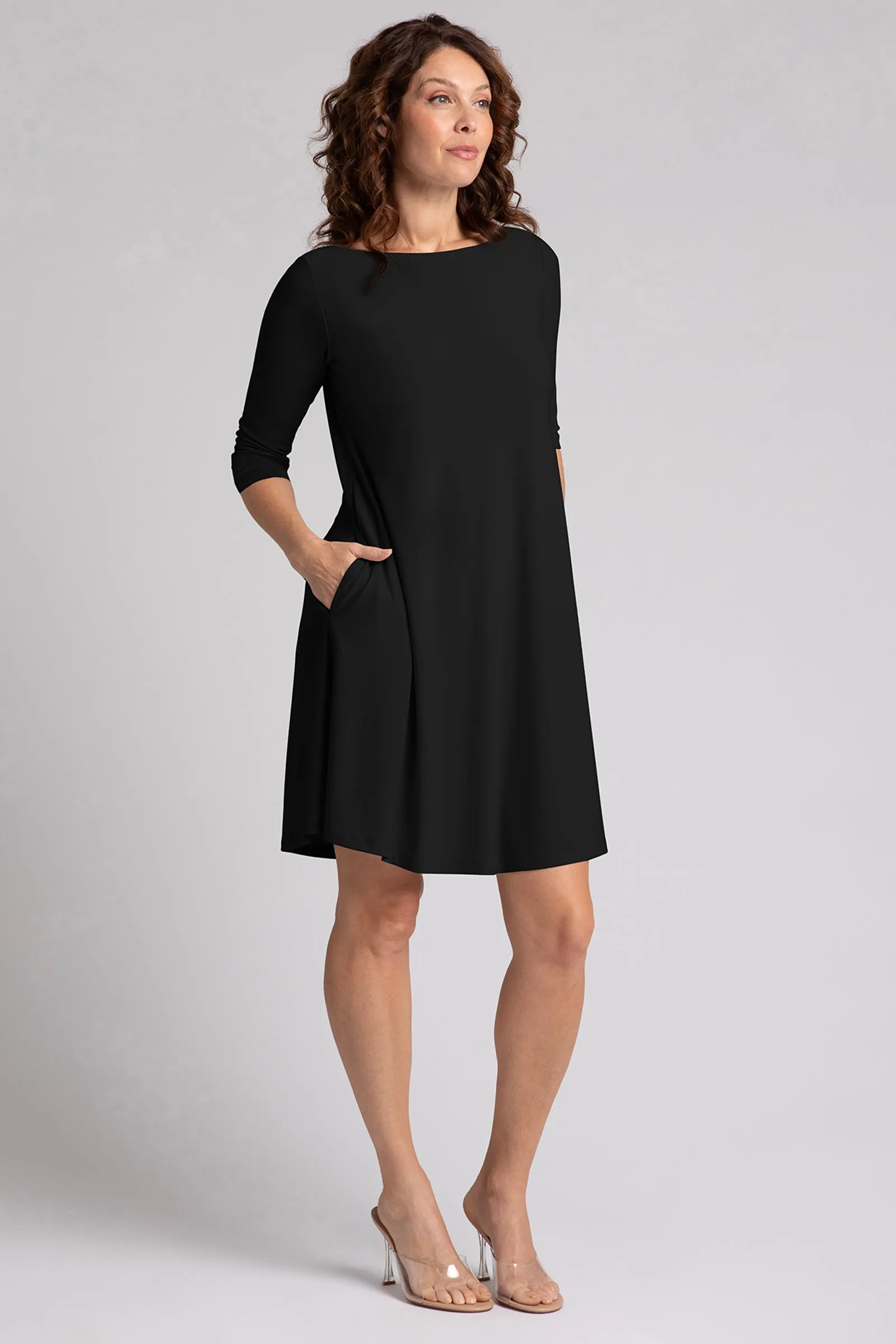Nu Trapeze Dress Plus | Black