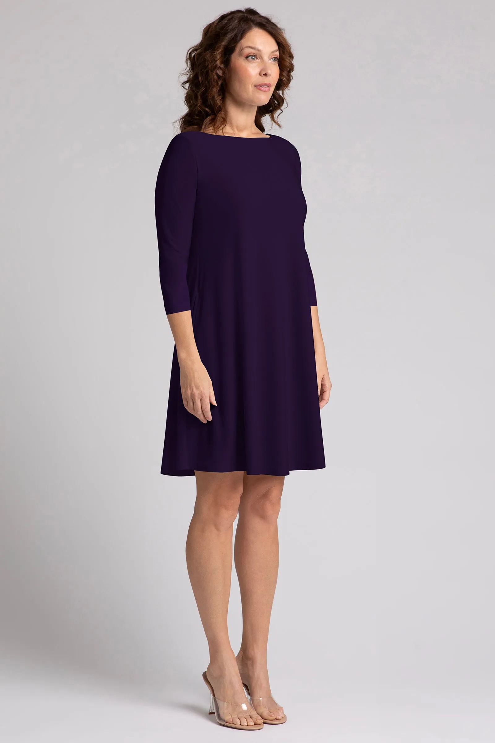 Nu Trapeze Dress Plus | Blackberry