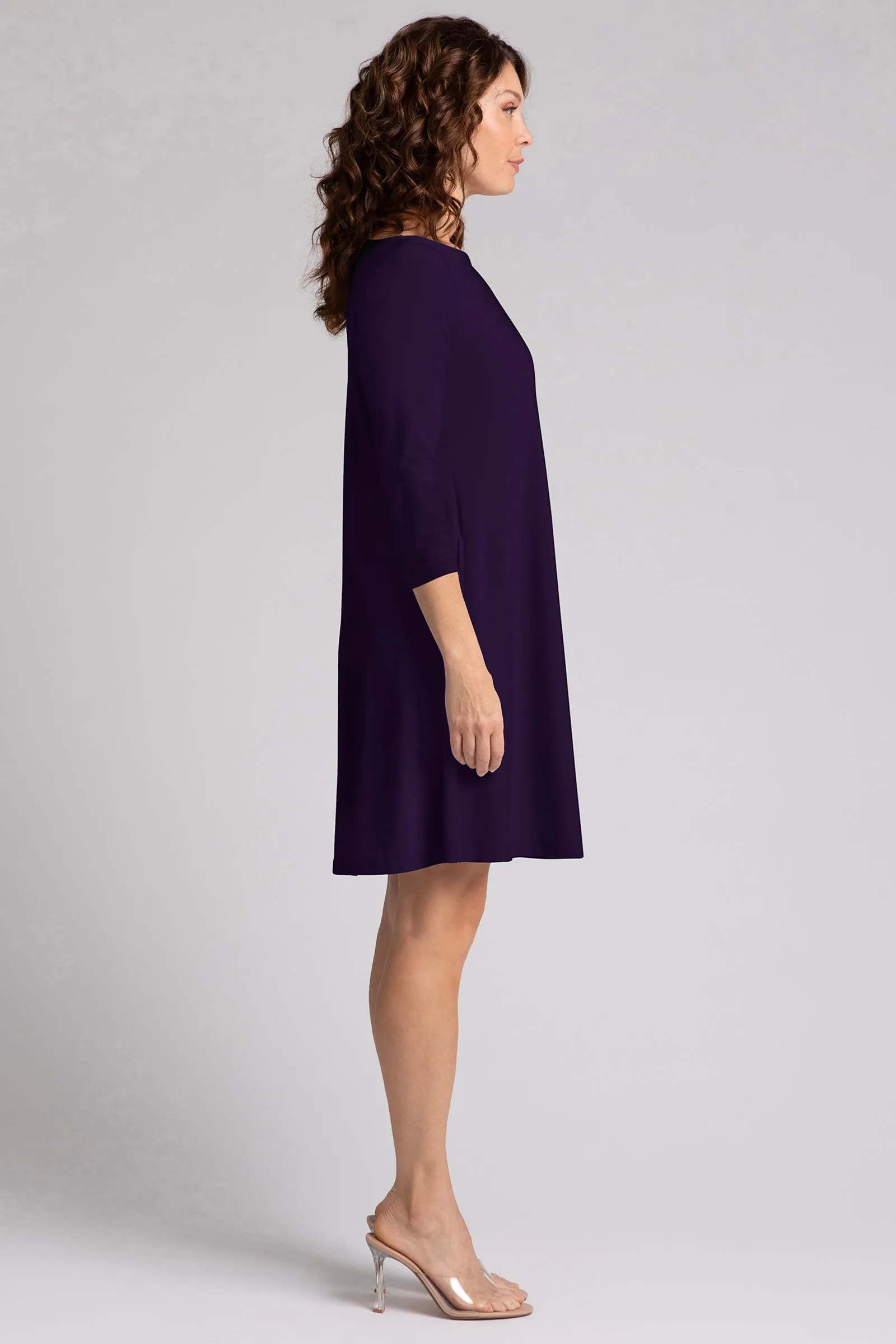 Nu Trapeze Dress Plus | Blackberry