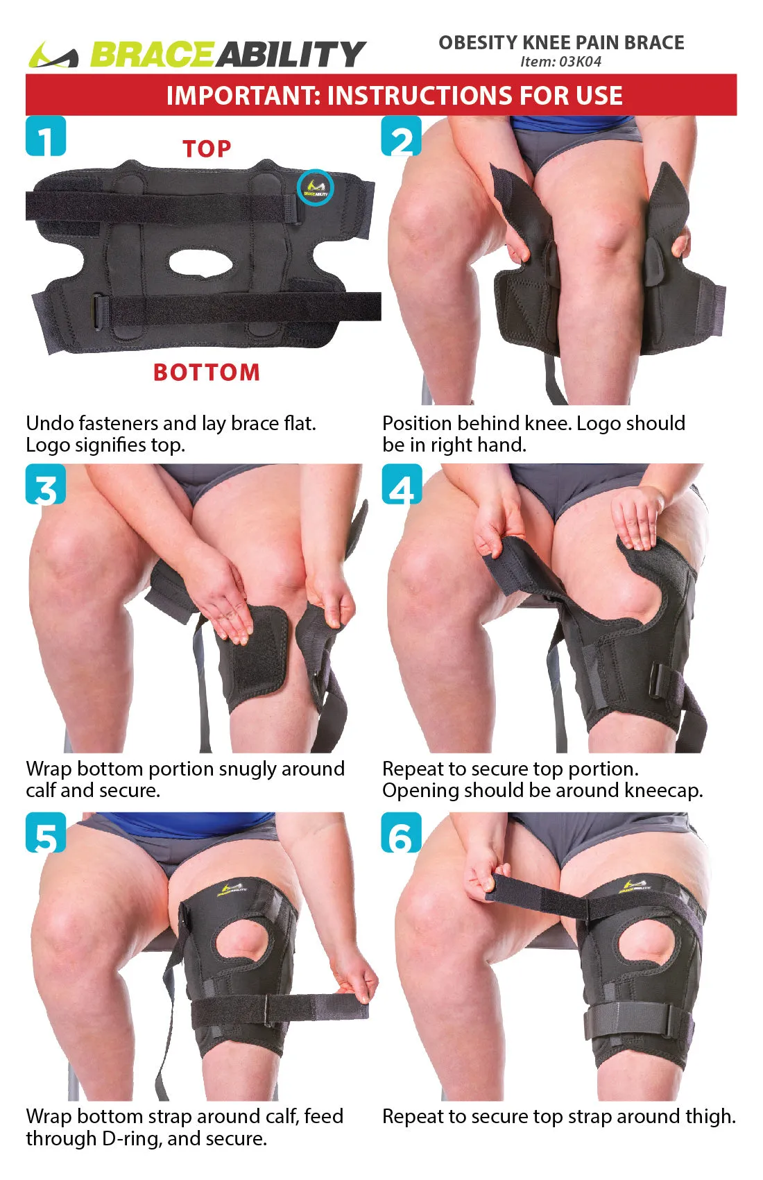 Plus-Size Knee Brace for Obesity – Bariatric Non-Slip Knee Support for Overweight and Obese Person with Large Thighs and Big Legs