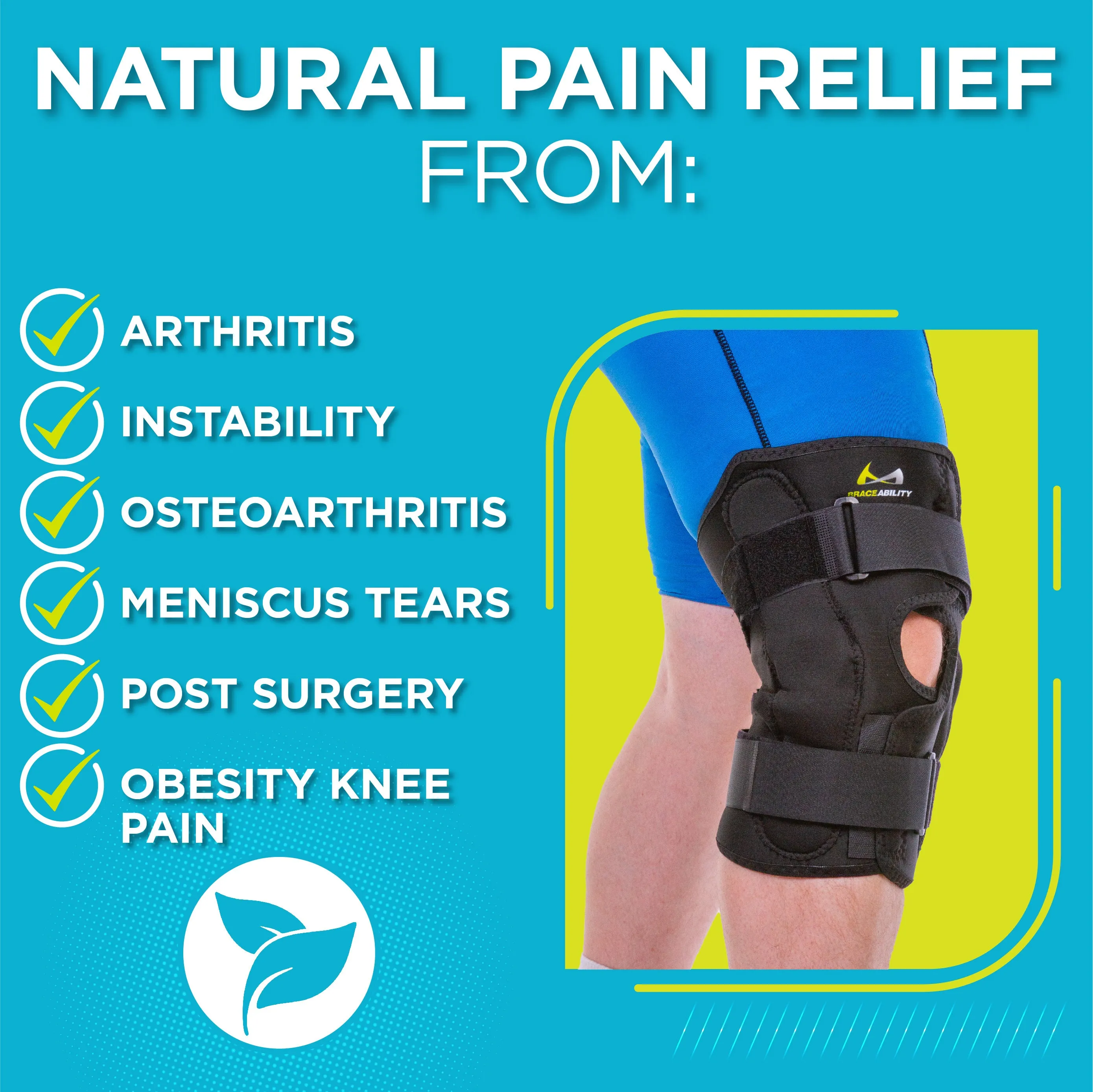Plus-Size Knee Brace for Obesity – Bariatric Non-Slip Knee Support for Overweight and Obese Person with Large Thighs and Big Legs
